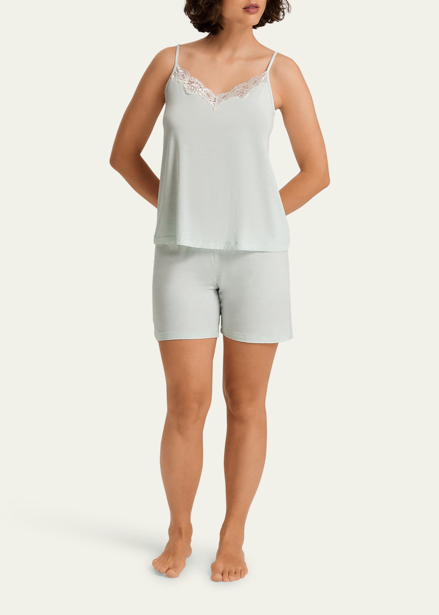 Hanro Natural Elegance Viscose Melange Pajama Set Image 2 of 4