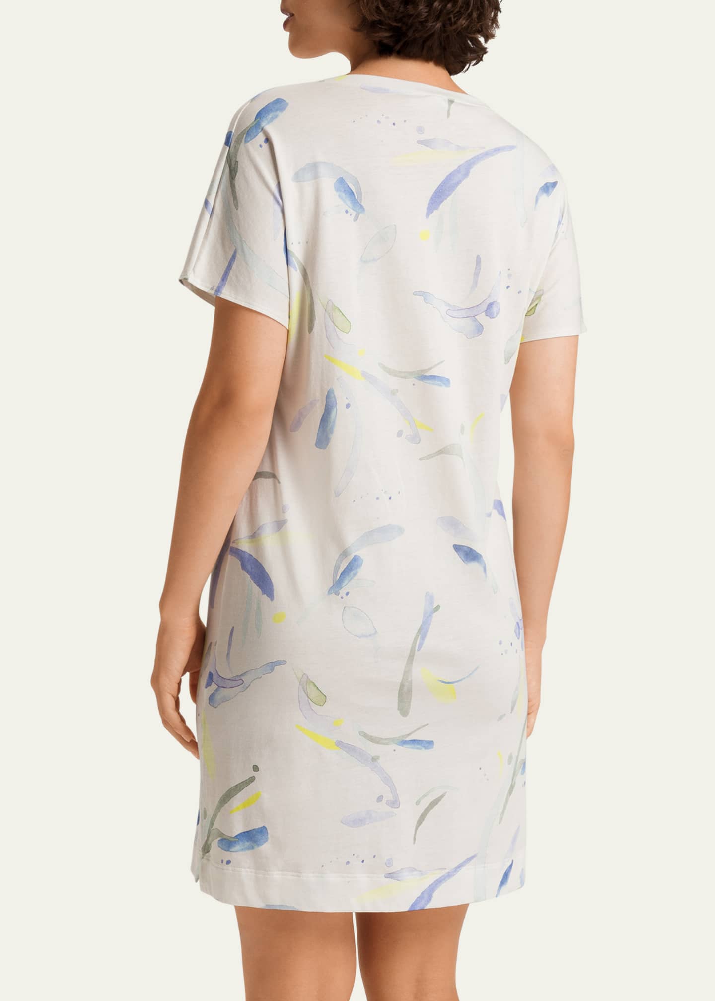 Hanro Watercolor-Print Sleep & Lounge Nightgown Image 3 of 4