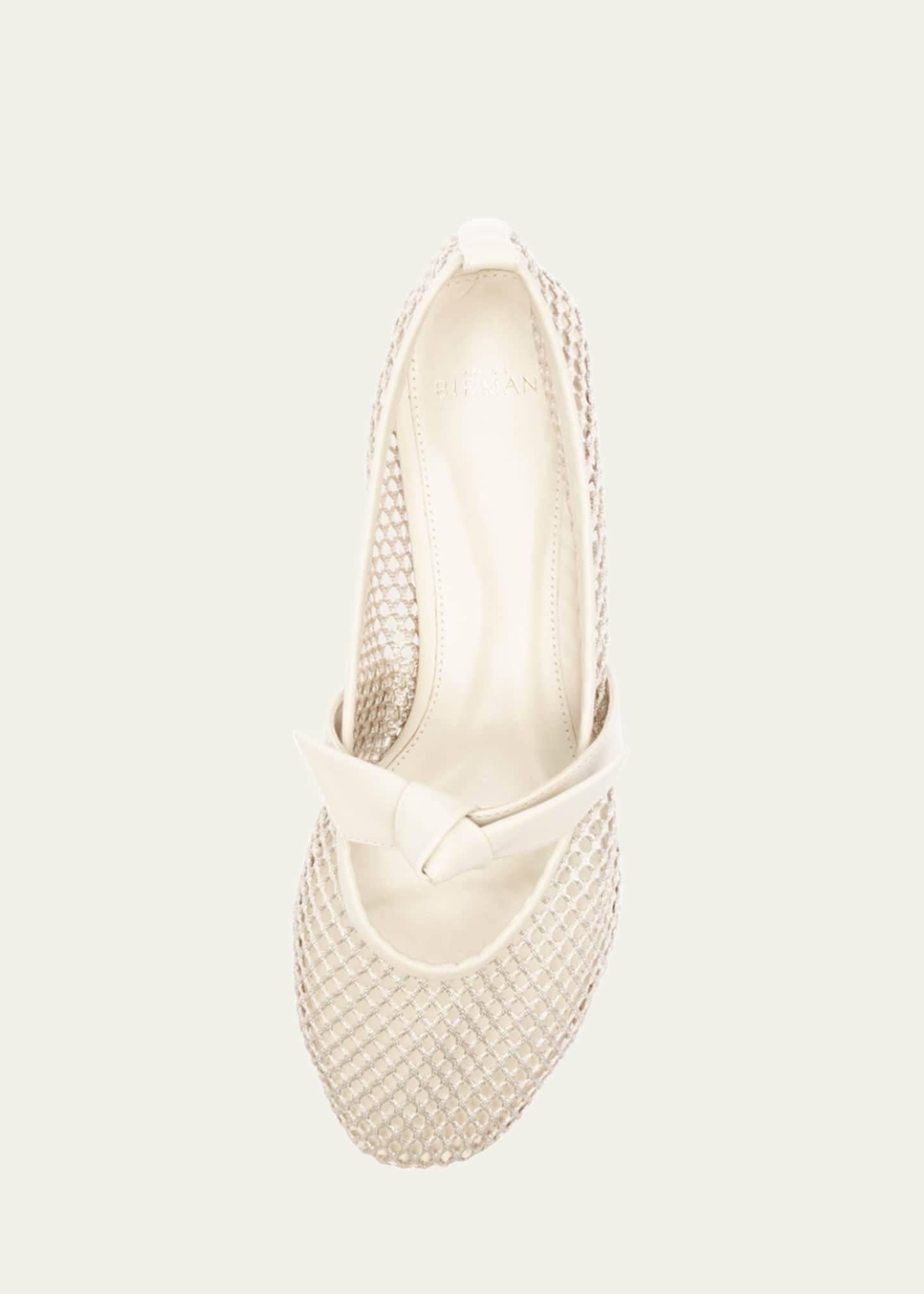 Alexandre Birman Clarita Bow Fishnet Ballerina Flats Image 4 of 5