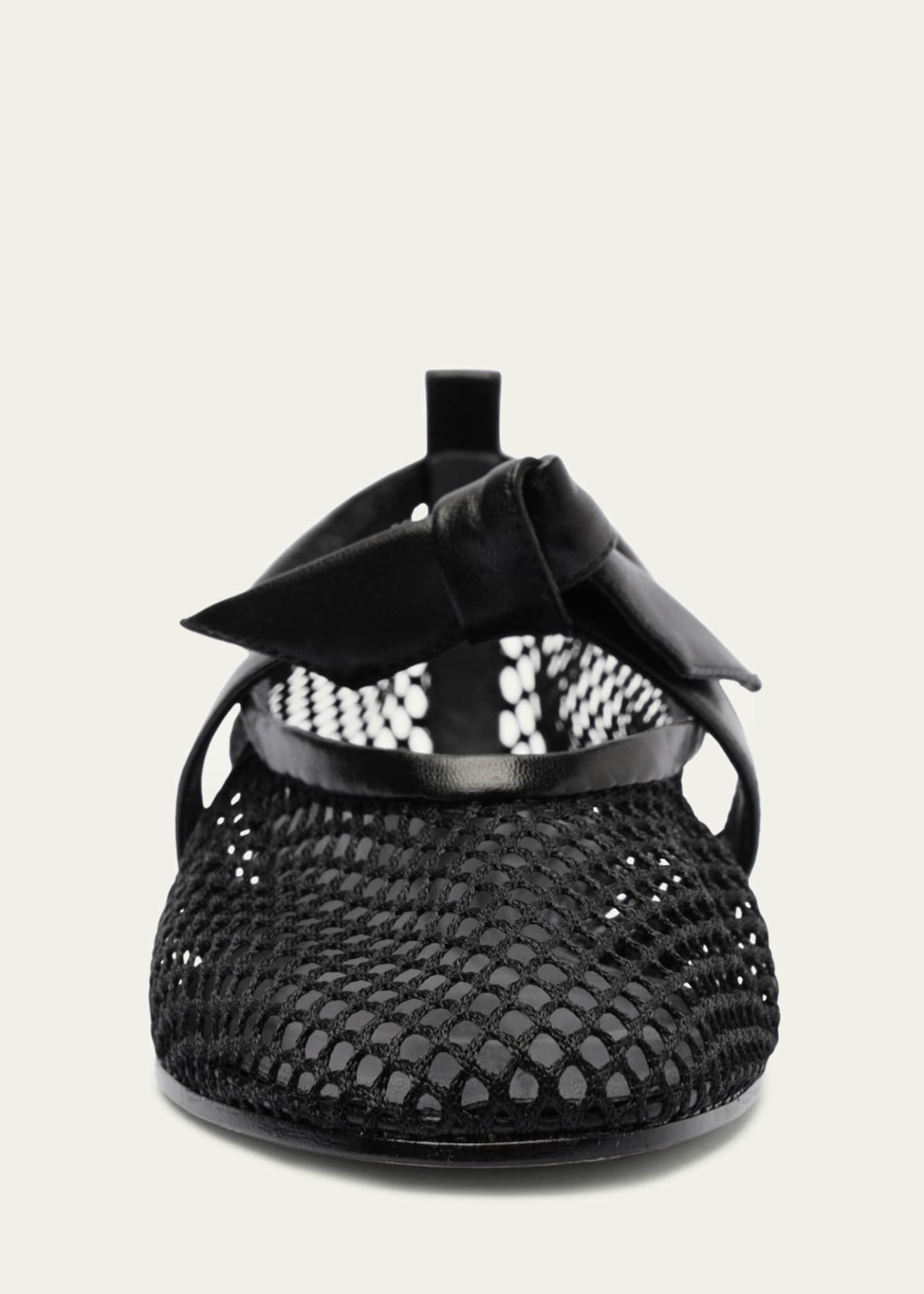 Alexandre Birman Clarita Bow Fishnet Ballerina Flats Image 5 of 5