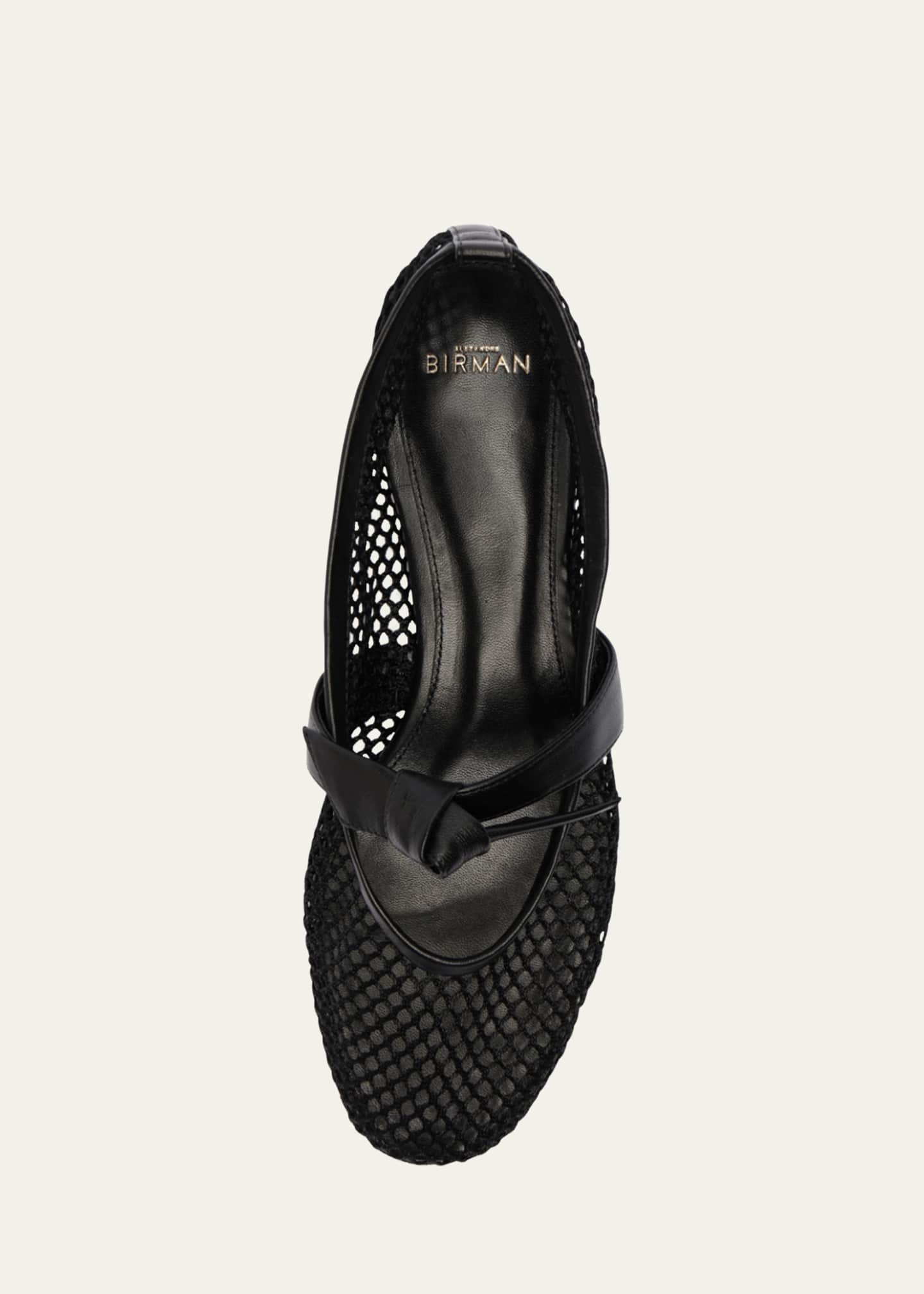 Alexandre Birman Clarita Bow Fishnet Ballerina Flats Image 4 of 5