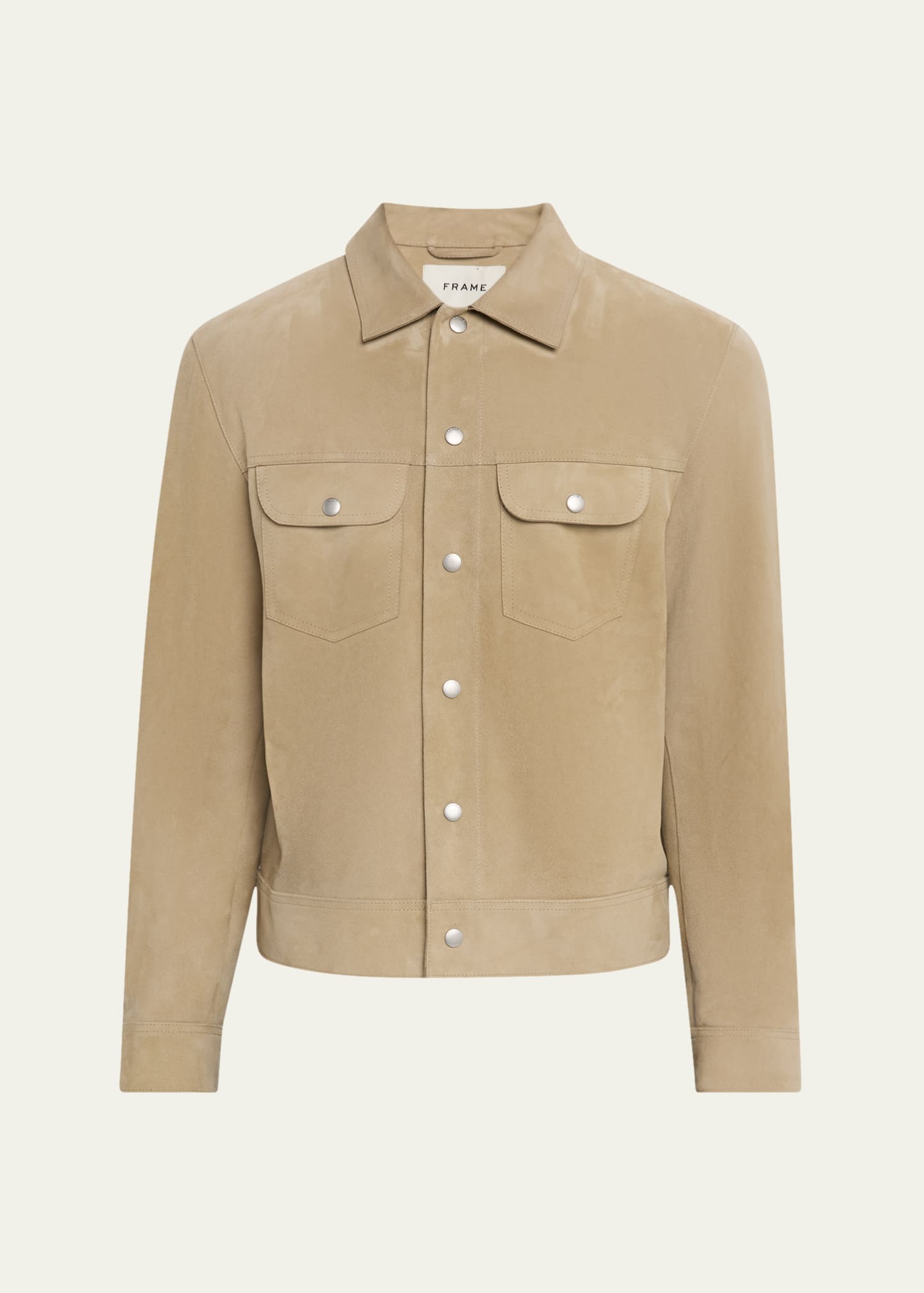 FRAME Men's Suede Trucker Jacket - Bergdorf Goodman