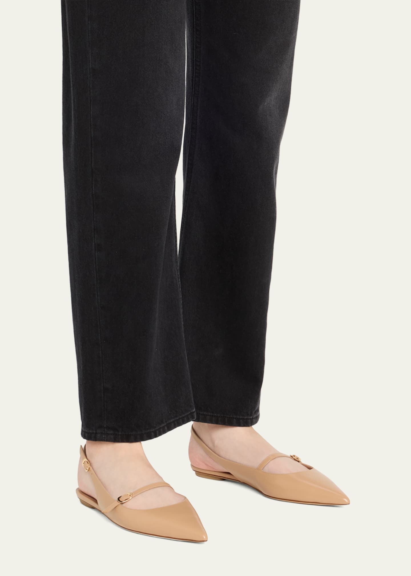 Stuart Weitzman Emilia Mary Jane Slingback Ballerina Flats Image 2 of 6