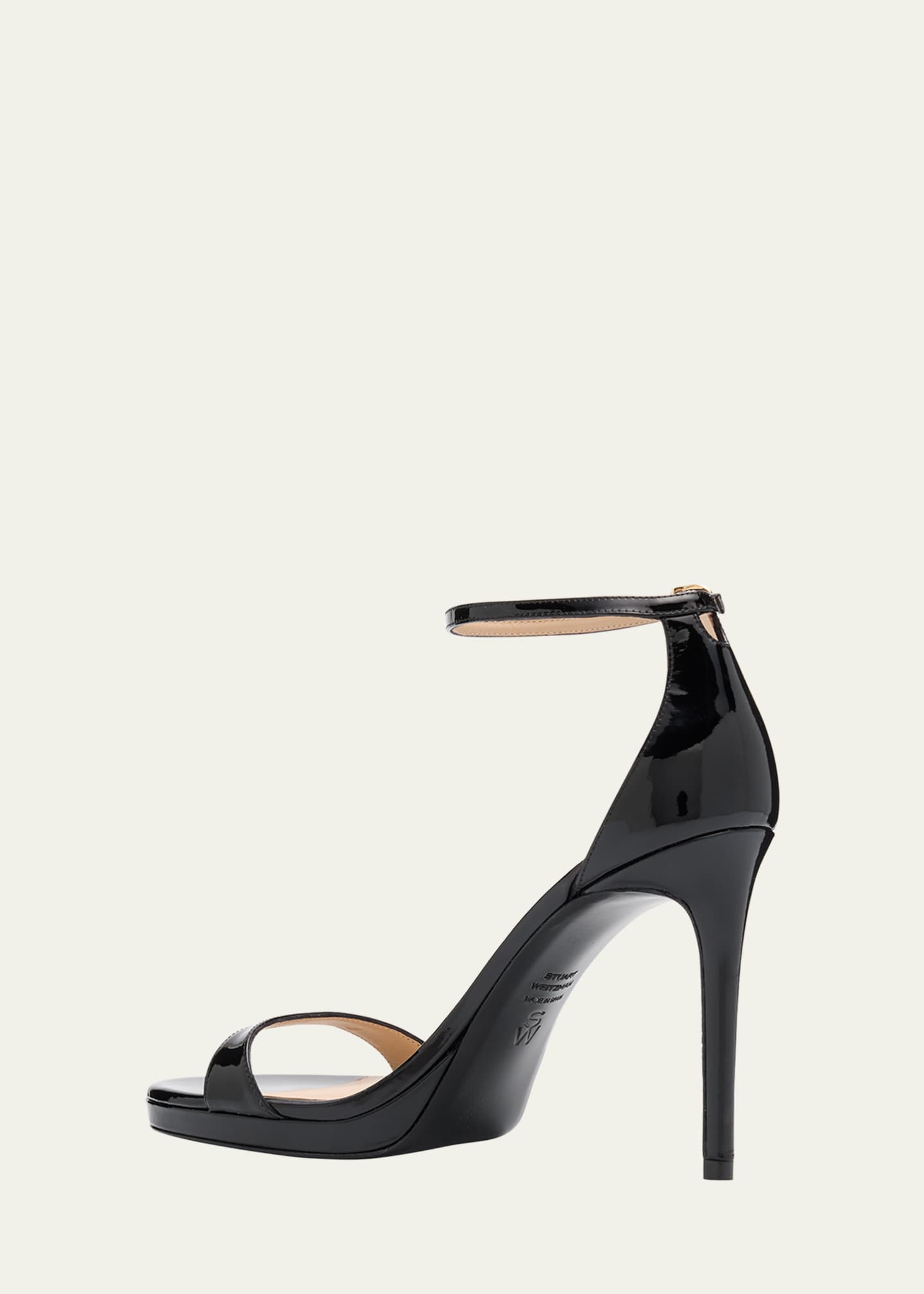 Stuart Weitzman Nudist Patent Leather Stiletto Platform Sandals Image 4 of 6