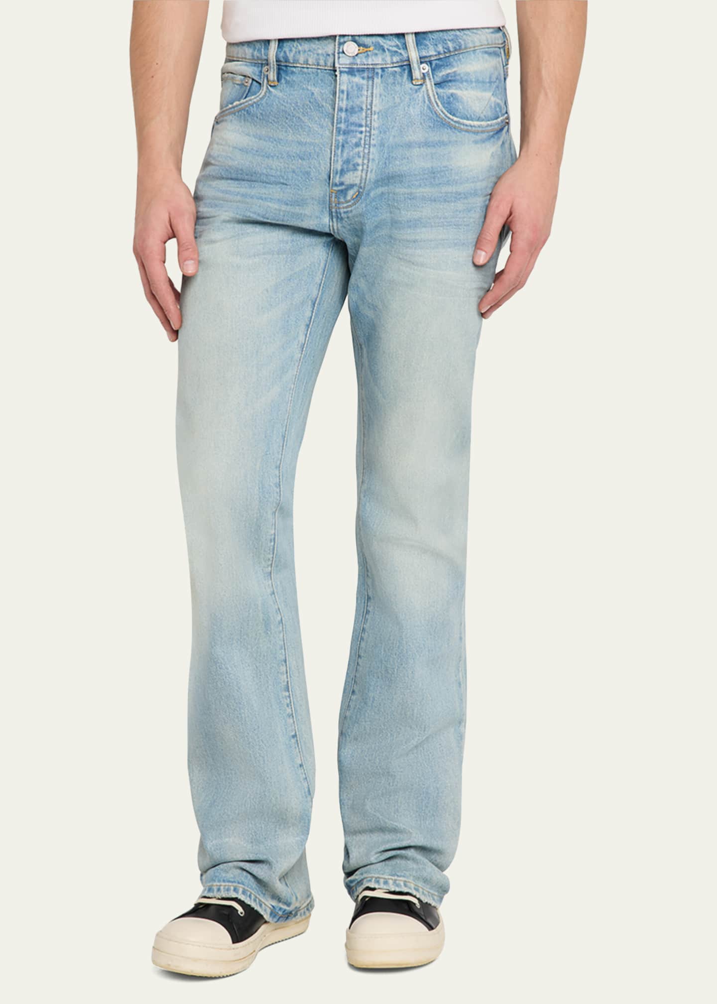 PURPLE Men's Pinner Coated Vintage Jeans Image 4 of 5