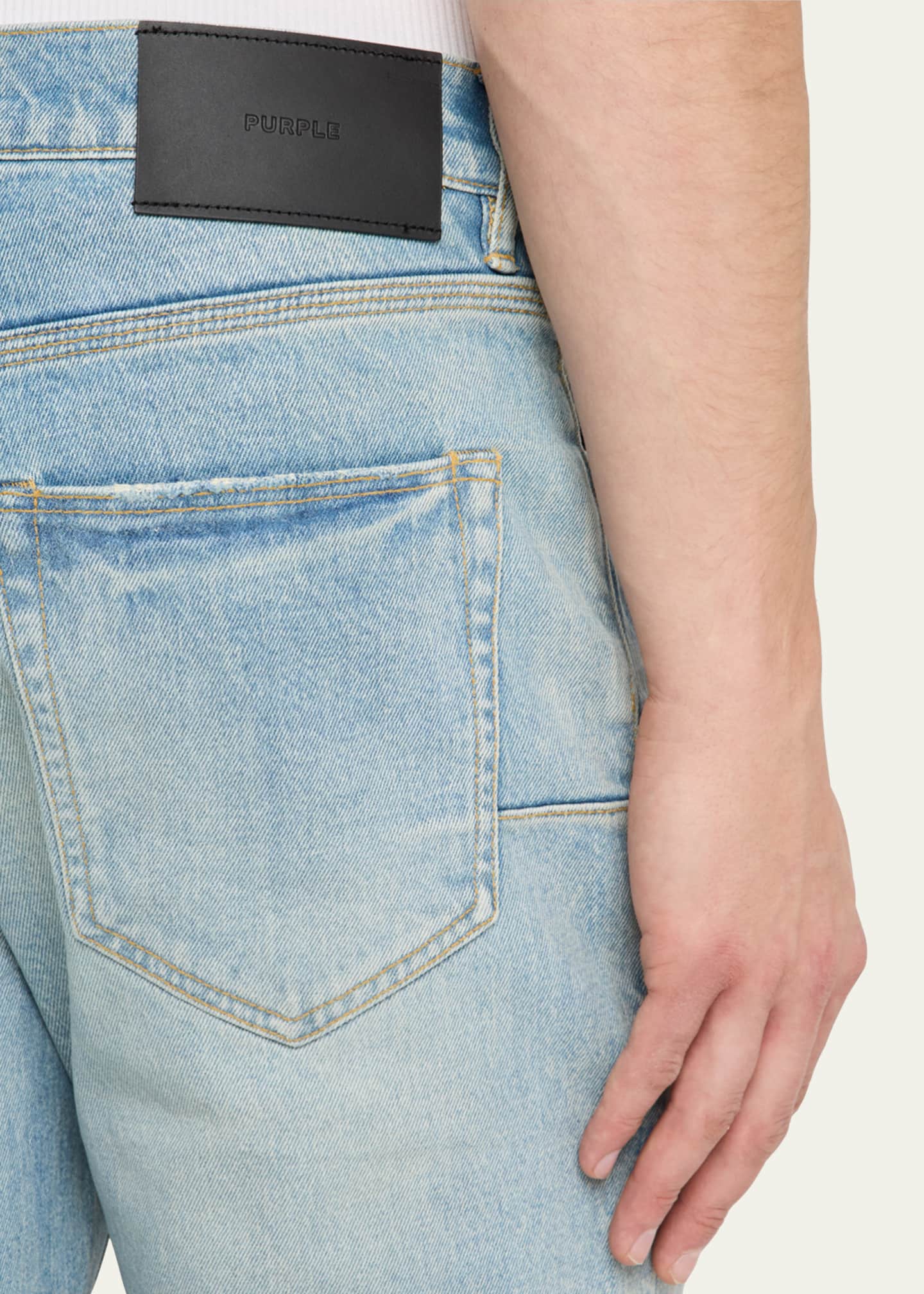 PURPLE Men's Pinner Coated Vintage Jeans Image 5 of 5