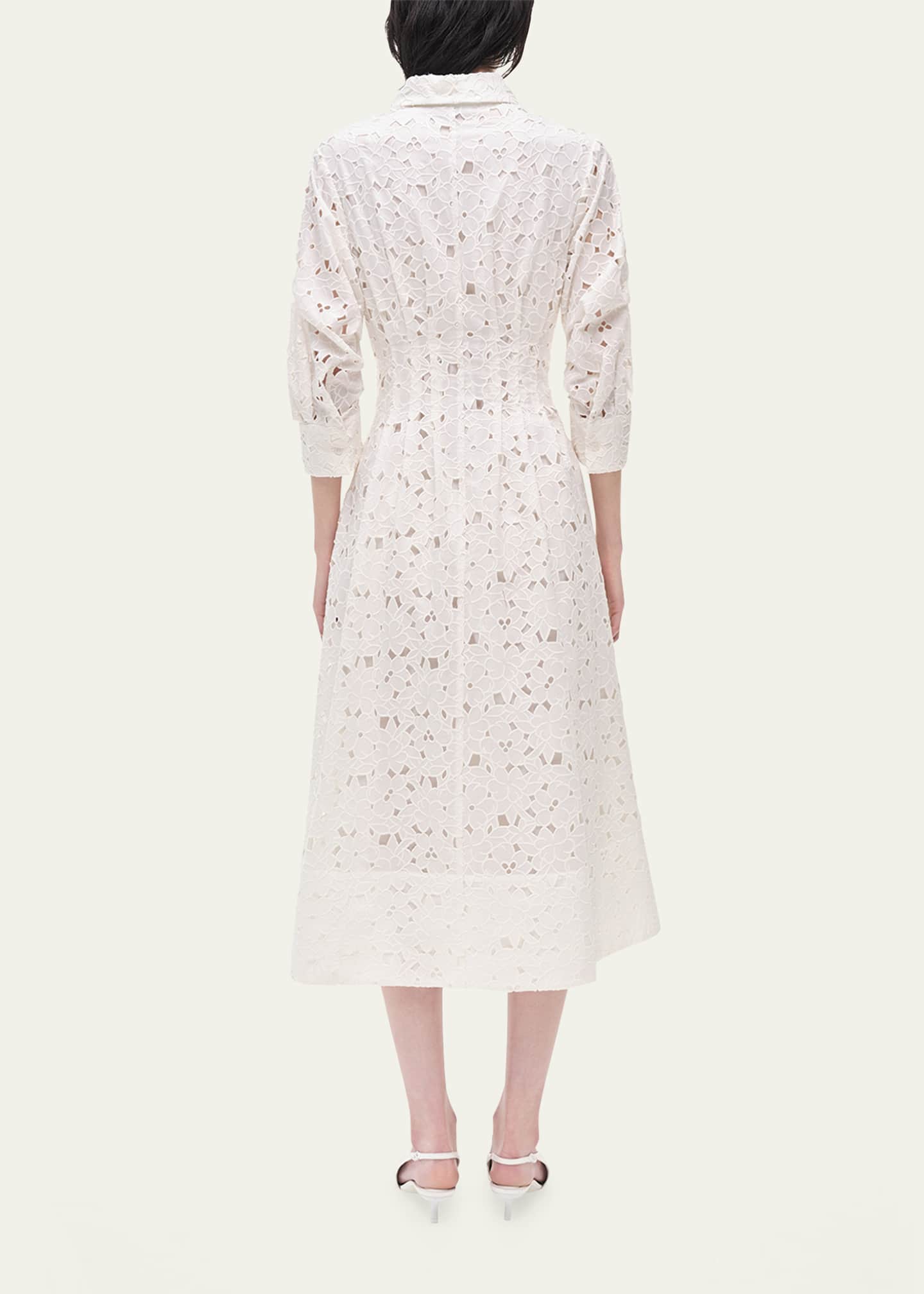 SIMKHAI Jazz Embroidered Midi Shirtdress Image 3 of 5