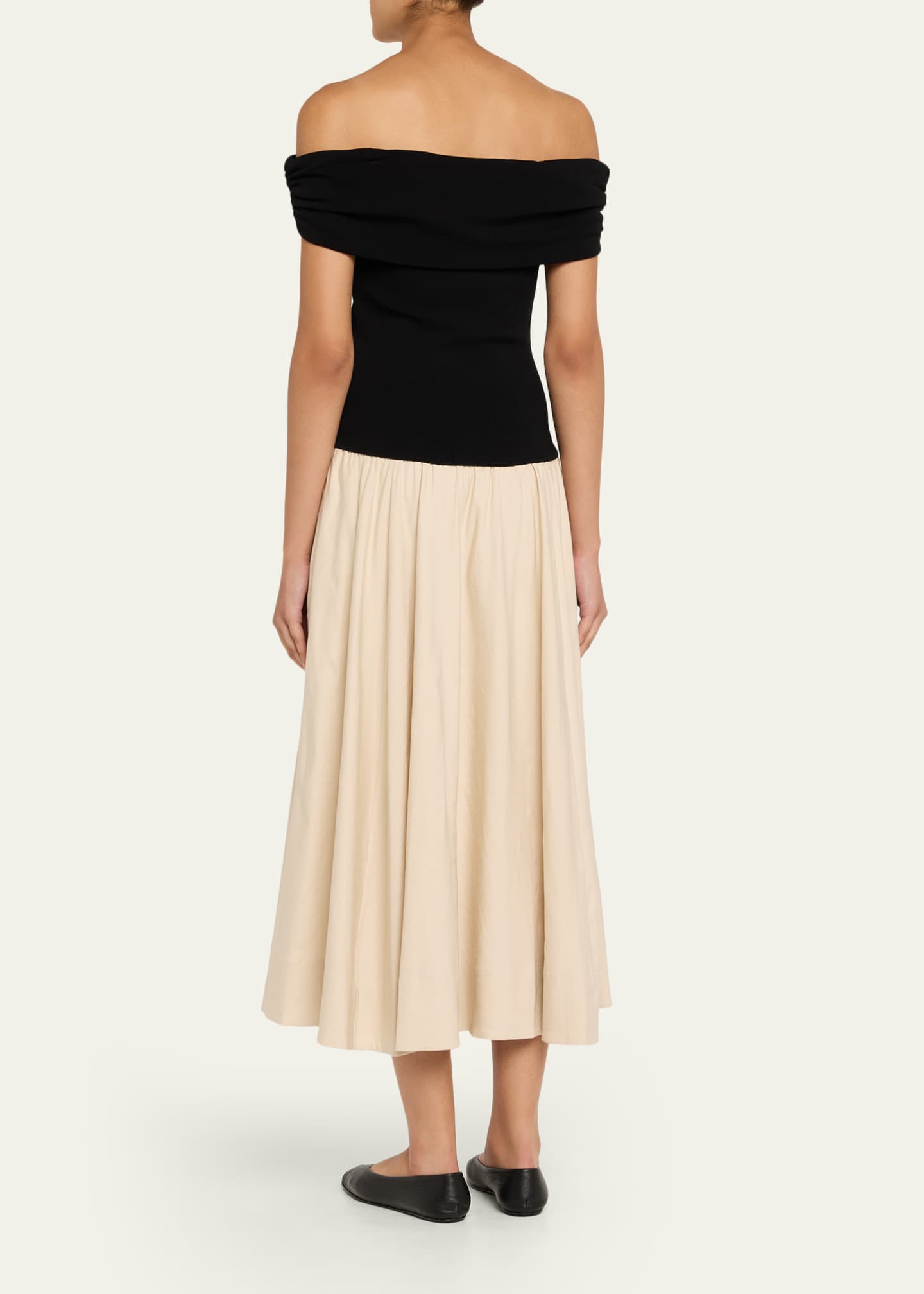 Adaline Off-The-Shoulder Drop-Waist Dress