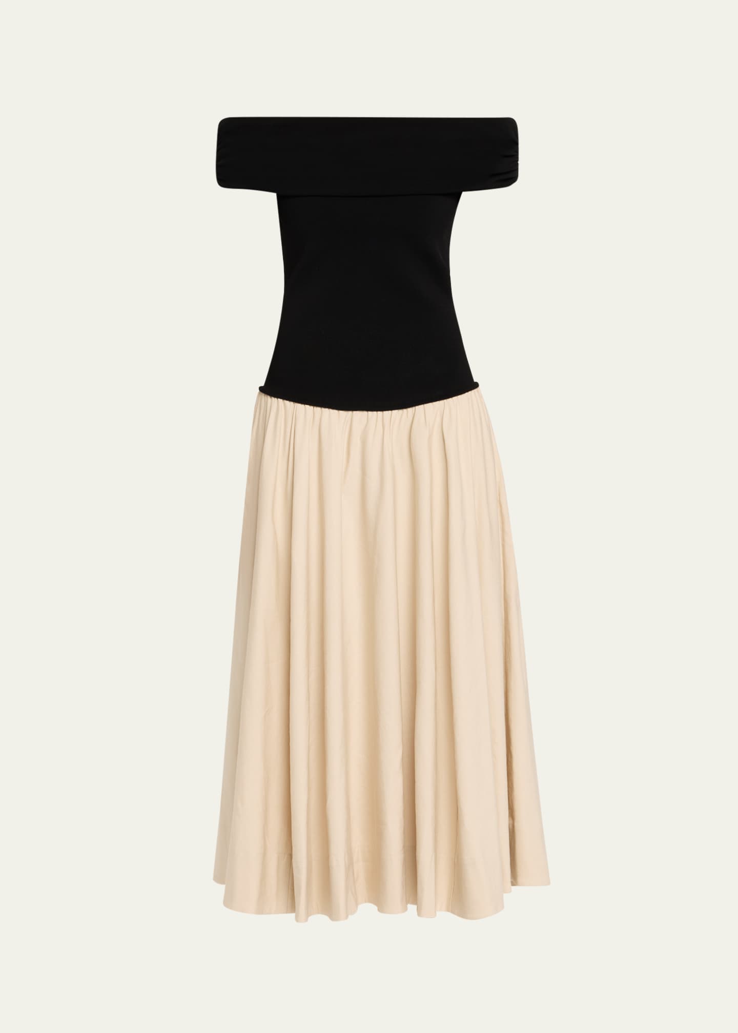 SIMKHAI Adaline Off-The-Shoulder Drop-Waist Dress Image 1 of 5