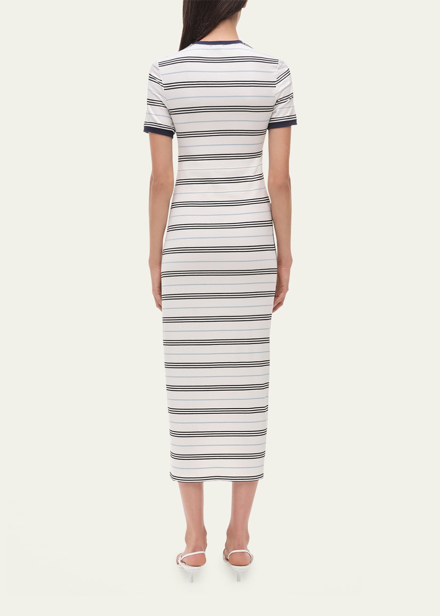 SIMKHAI Shanna Short-Sleeve Midi Dress Image 3 of 5