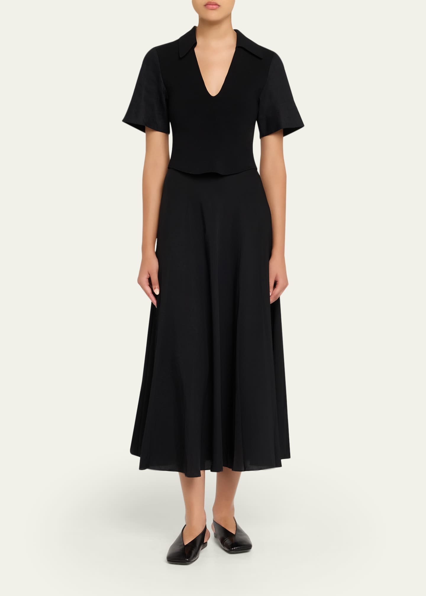 Lizzie Short-Sleeve Combo Top