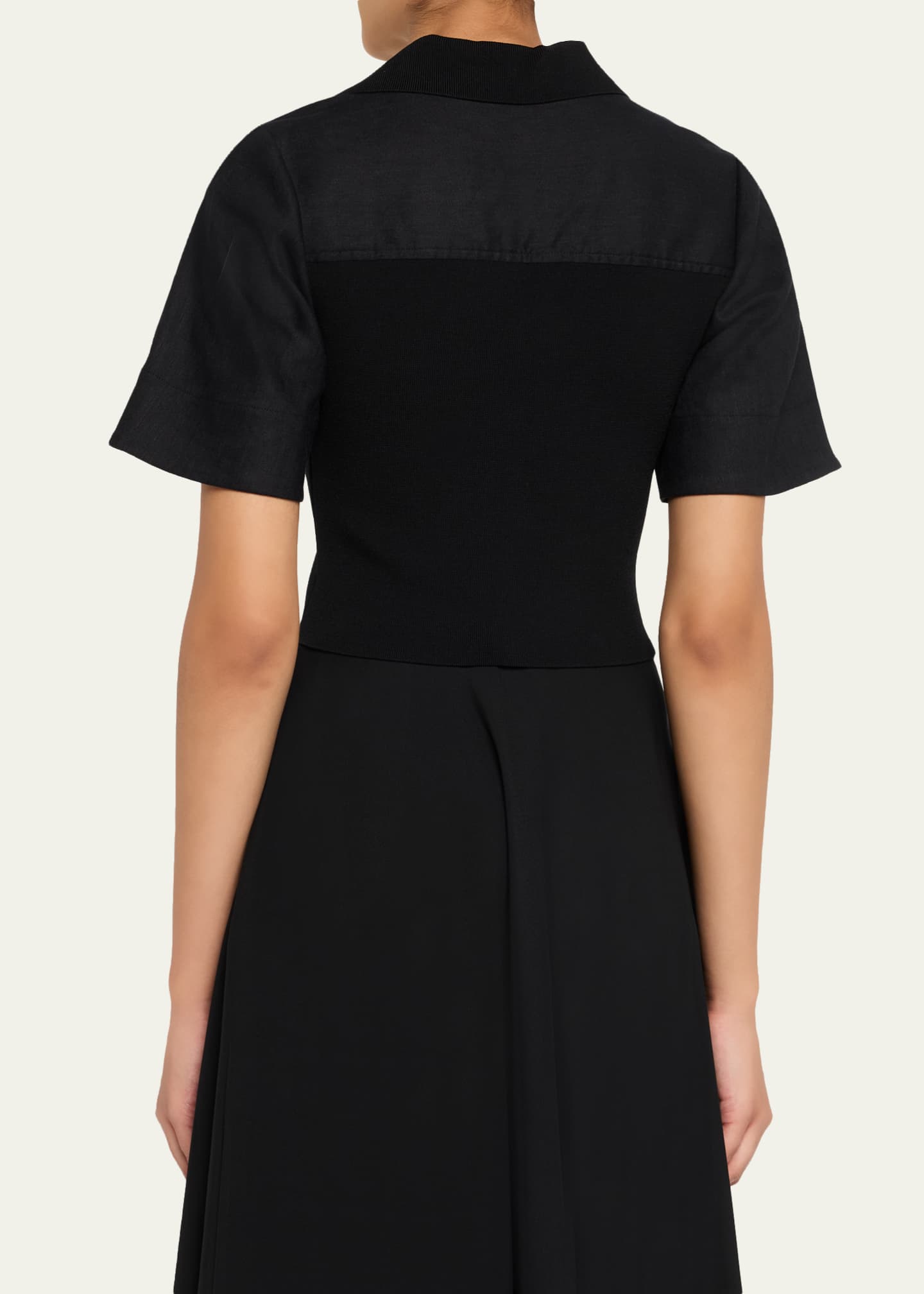 Lizzie Short-Sleeve Combo Top