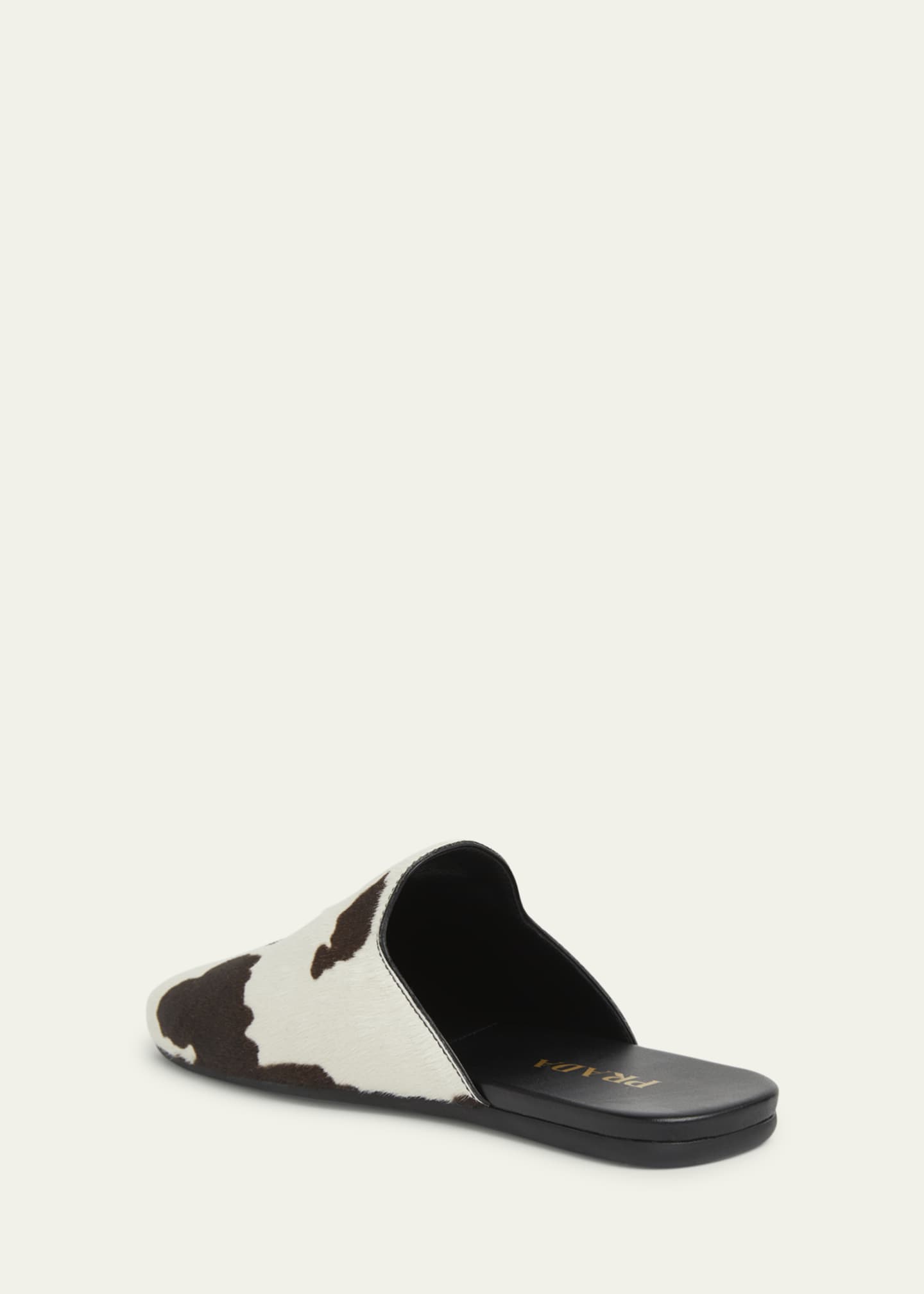 Prada Pony Hair Flat Mules Image 4 of 6