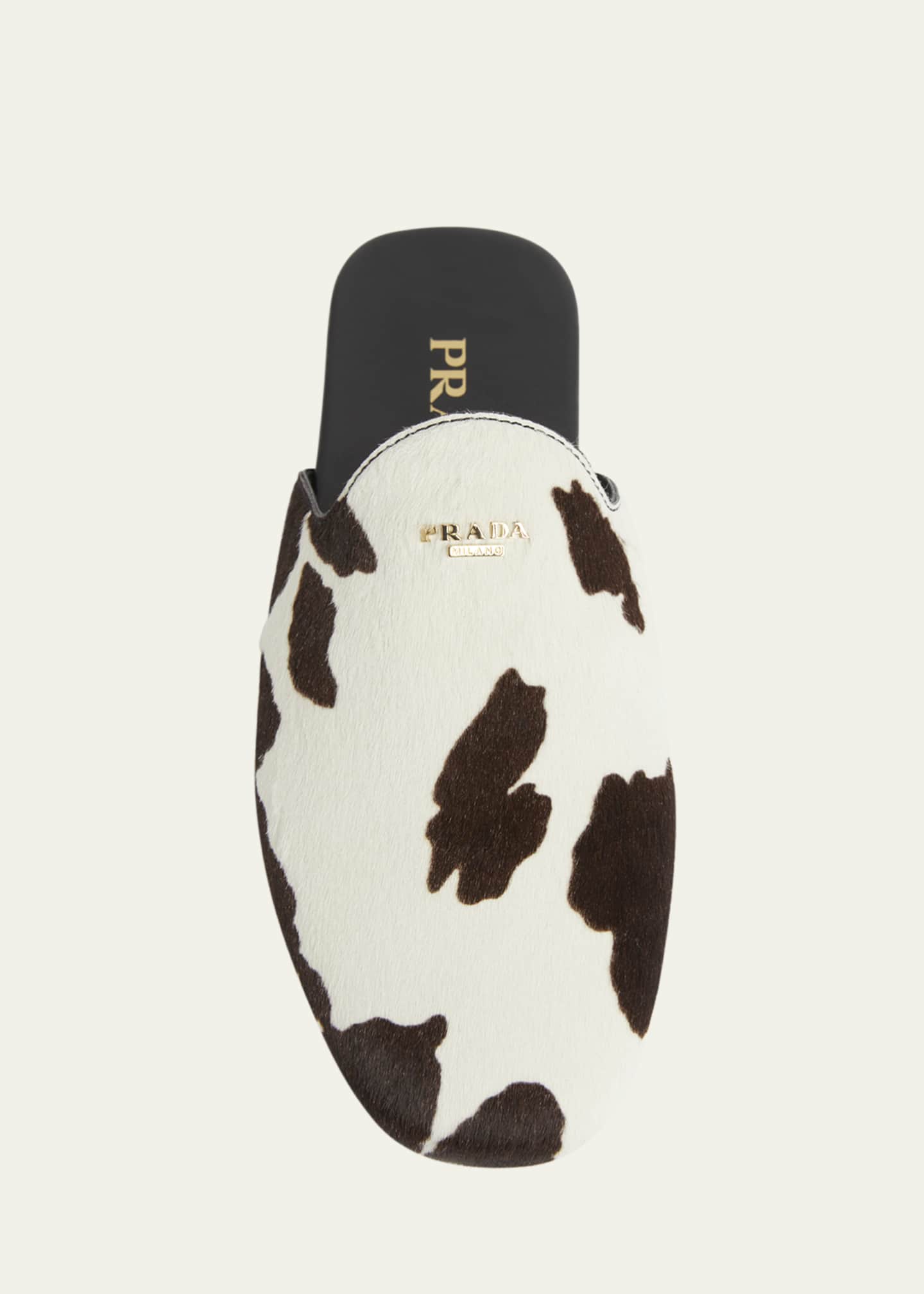 Prada Pony Hair Flat Mules Image 6 of 6