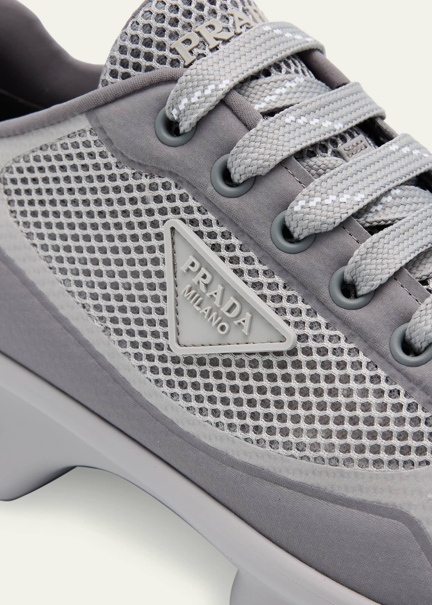 Prada Wavy Rete Lace-Up Sneakers Image 5 of 6