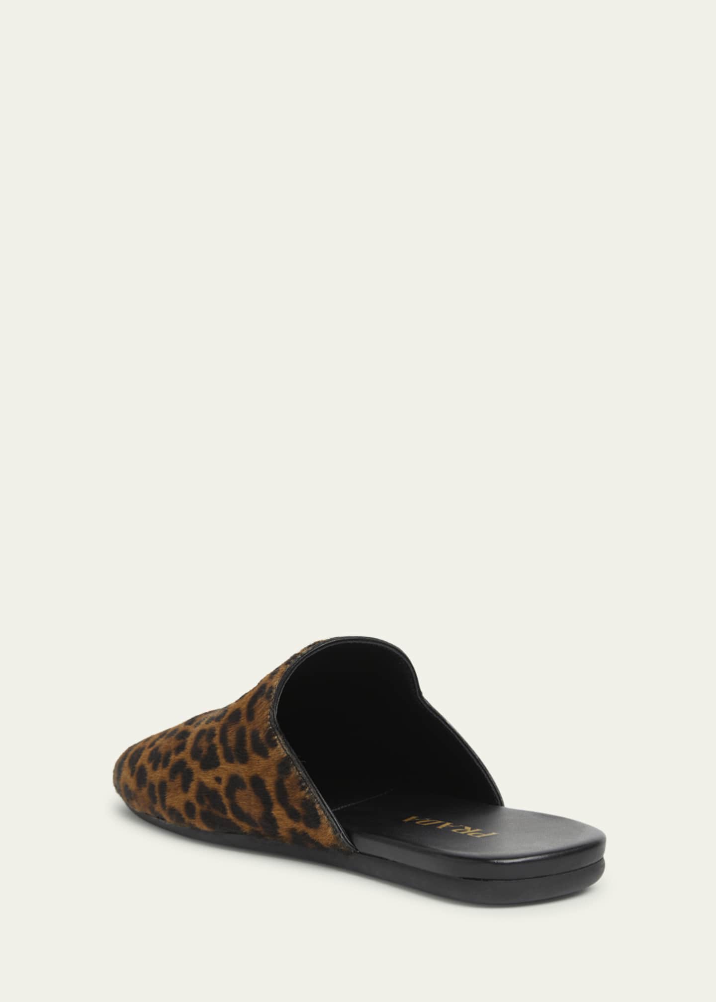 Leopard Calf Hair Flat Mules