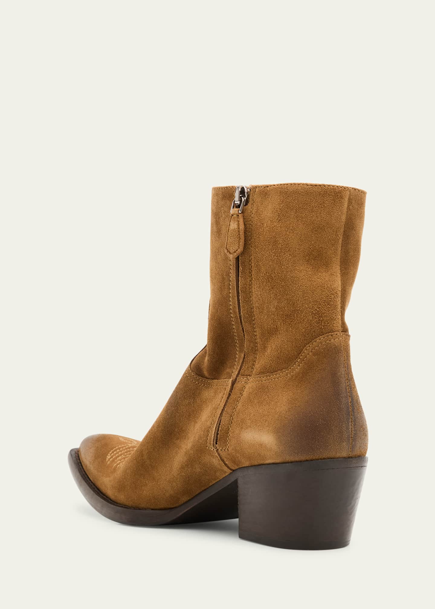 Prada Suede Western Booties Image 4 of 6