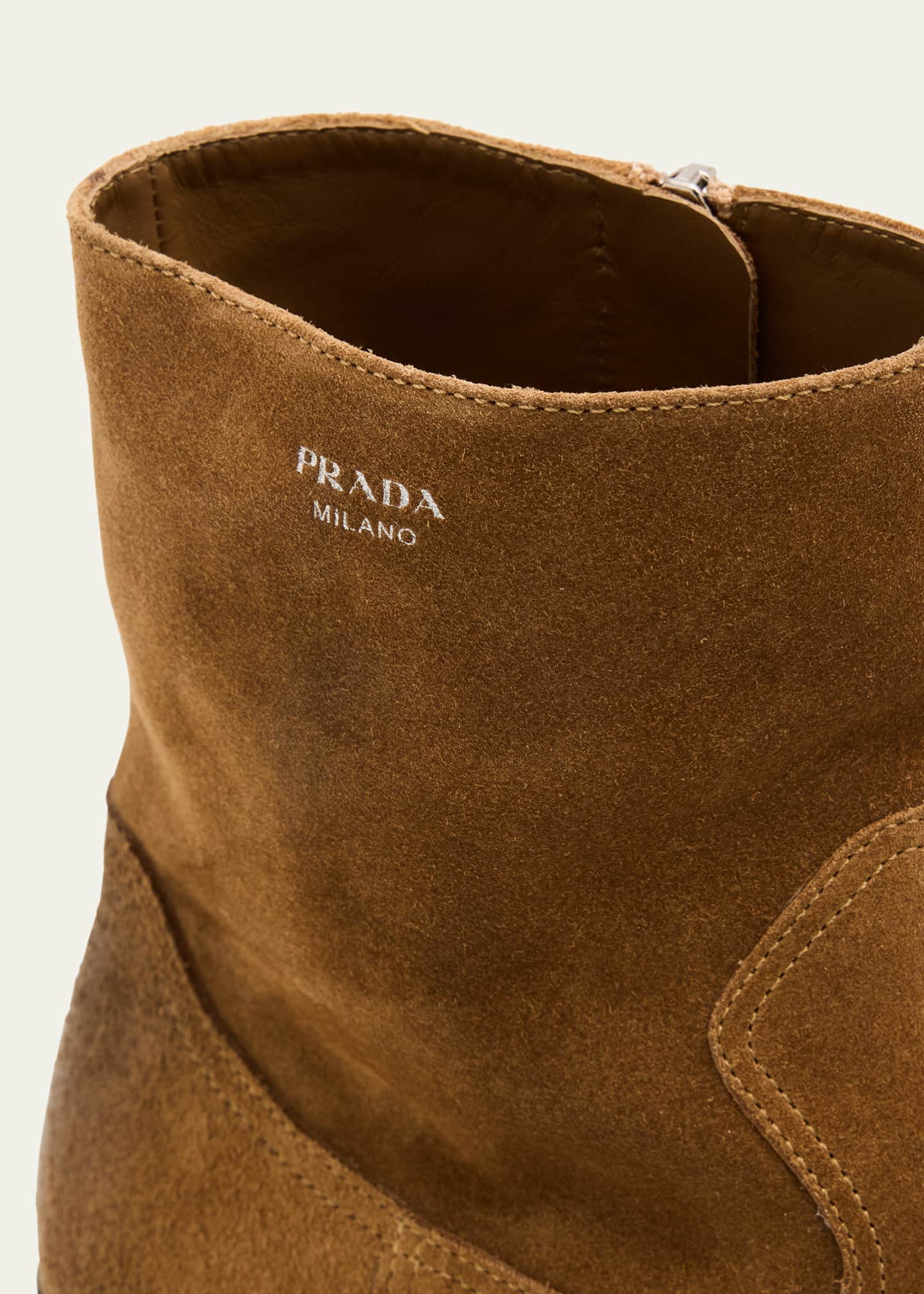 Prada Suede Western Booties Image 5 of 6