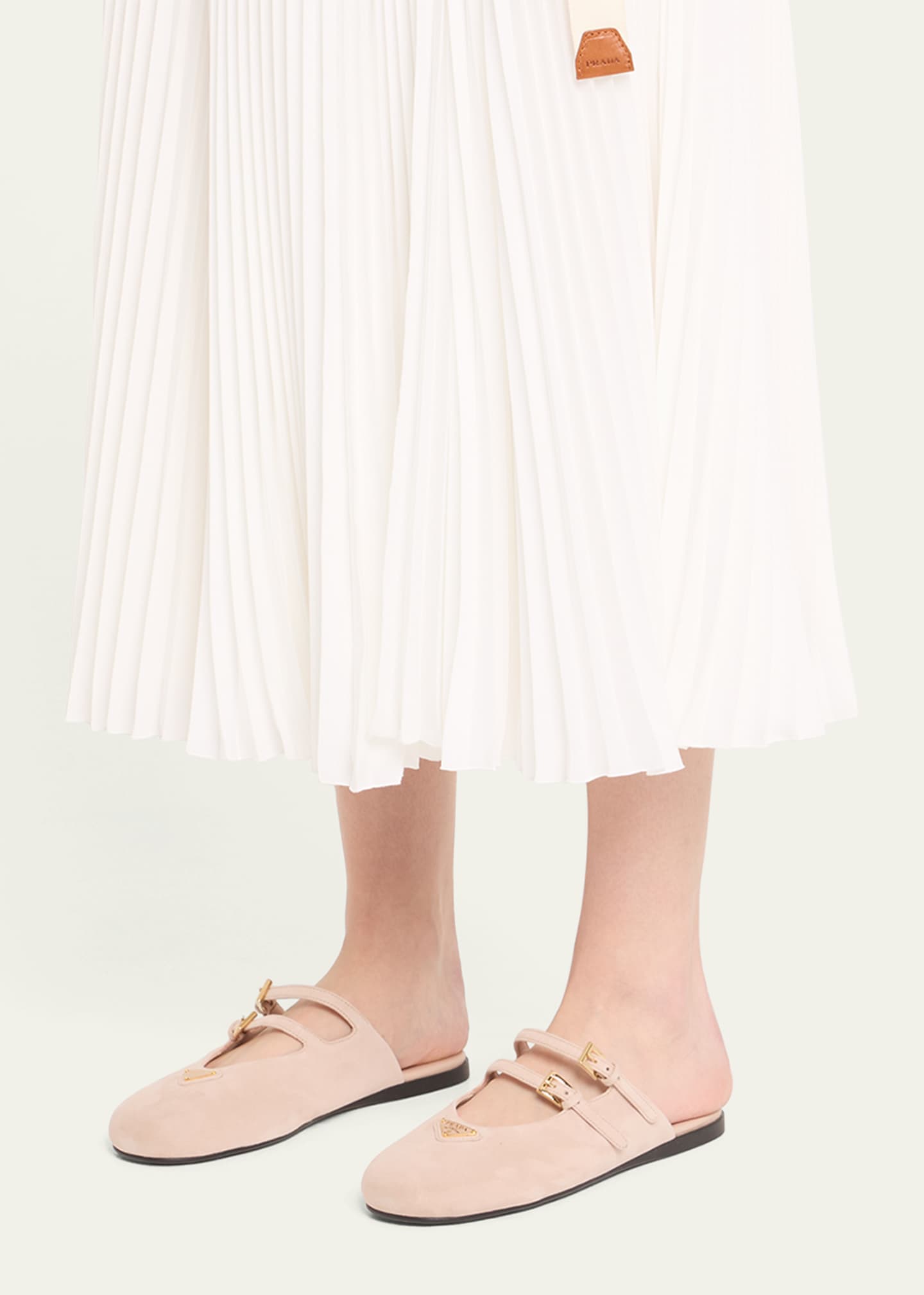 Suede Dual Mary Jane Ballerina Mules