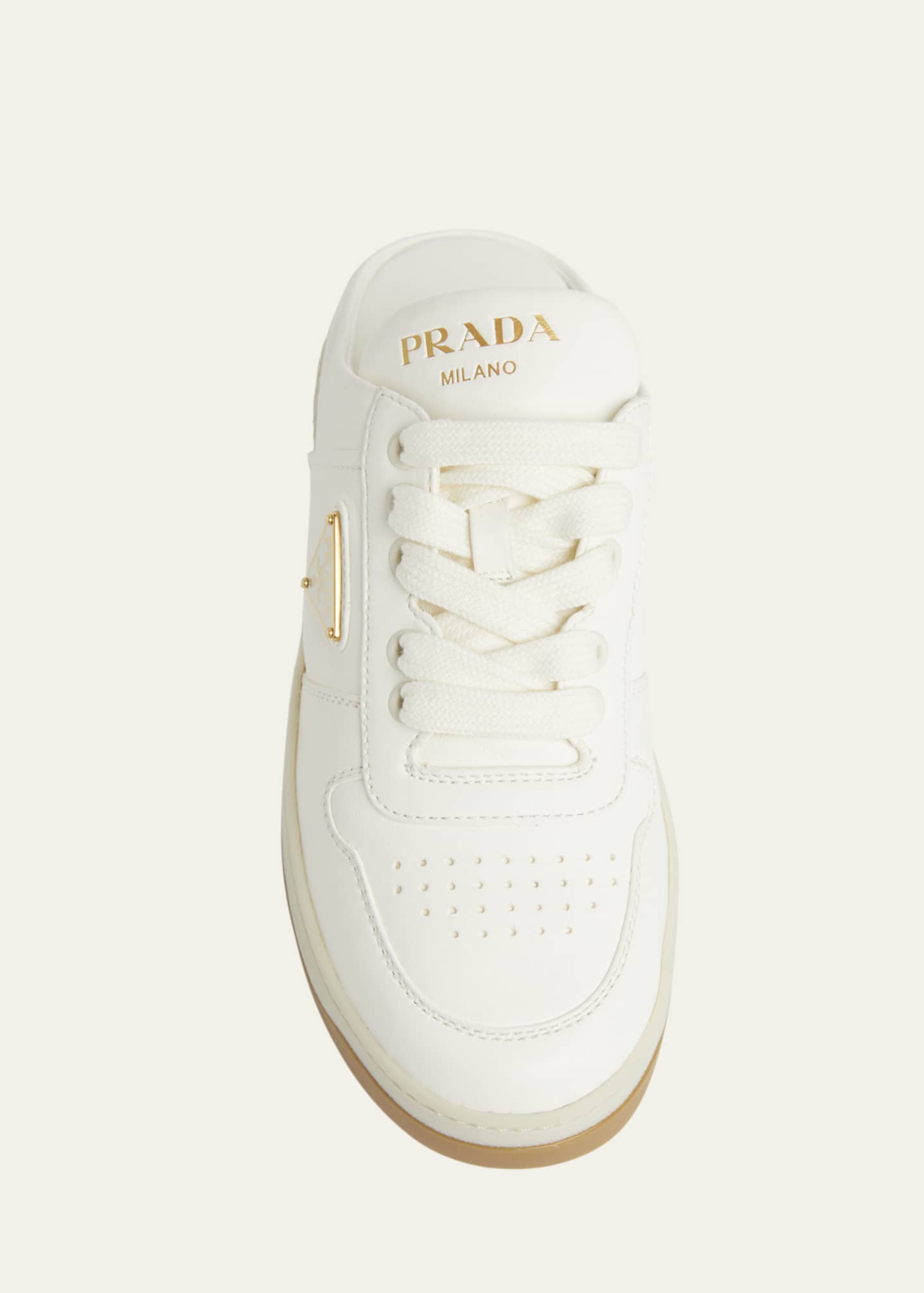 Prada Downtown Nappa Leather Sneaker Mules Image 4 of 4