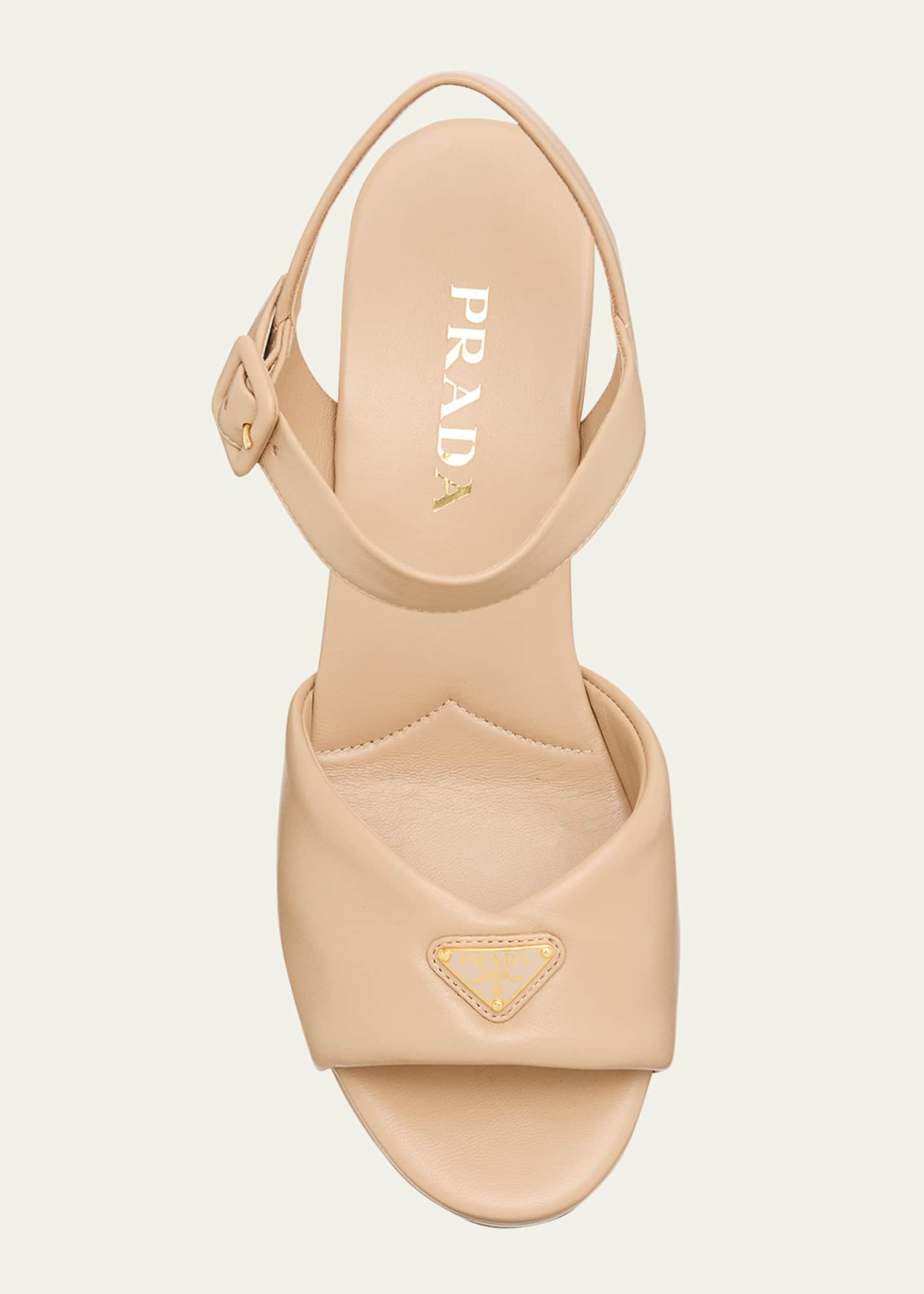 Prada Soft Nappa Ankle Strap Platform Sandals - Bergdorf Goodman