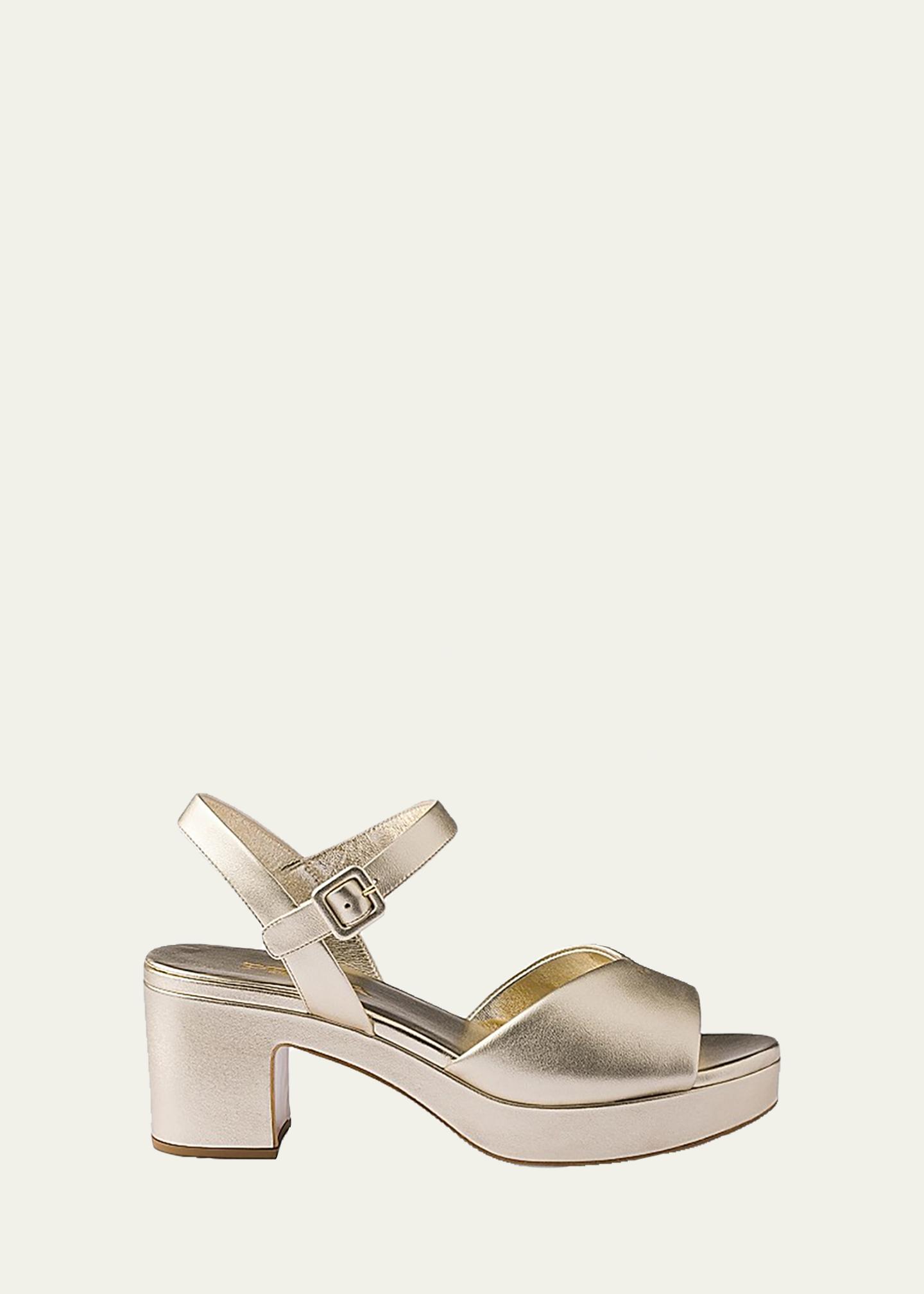 Prada Soft Nappa Ankle Strap Platform Sandals - Bergdorf Goodman