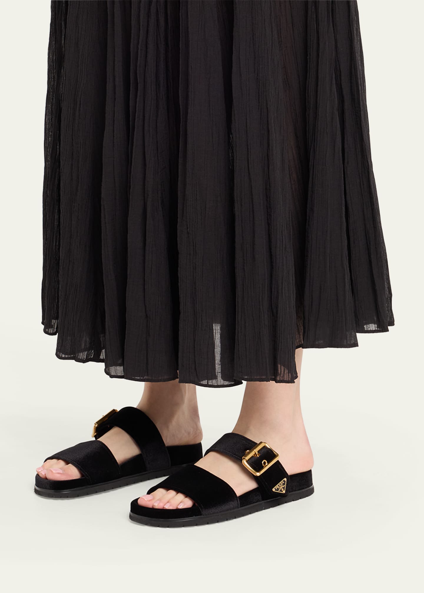 Velvet Dual-Band Flat Sandals