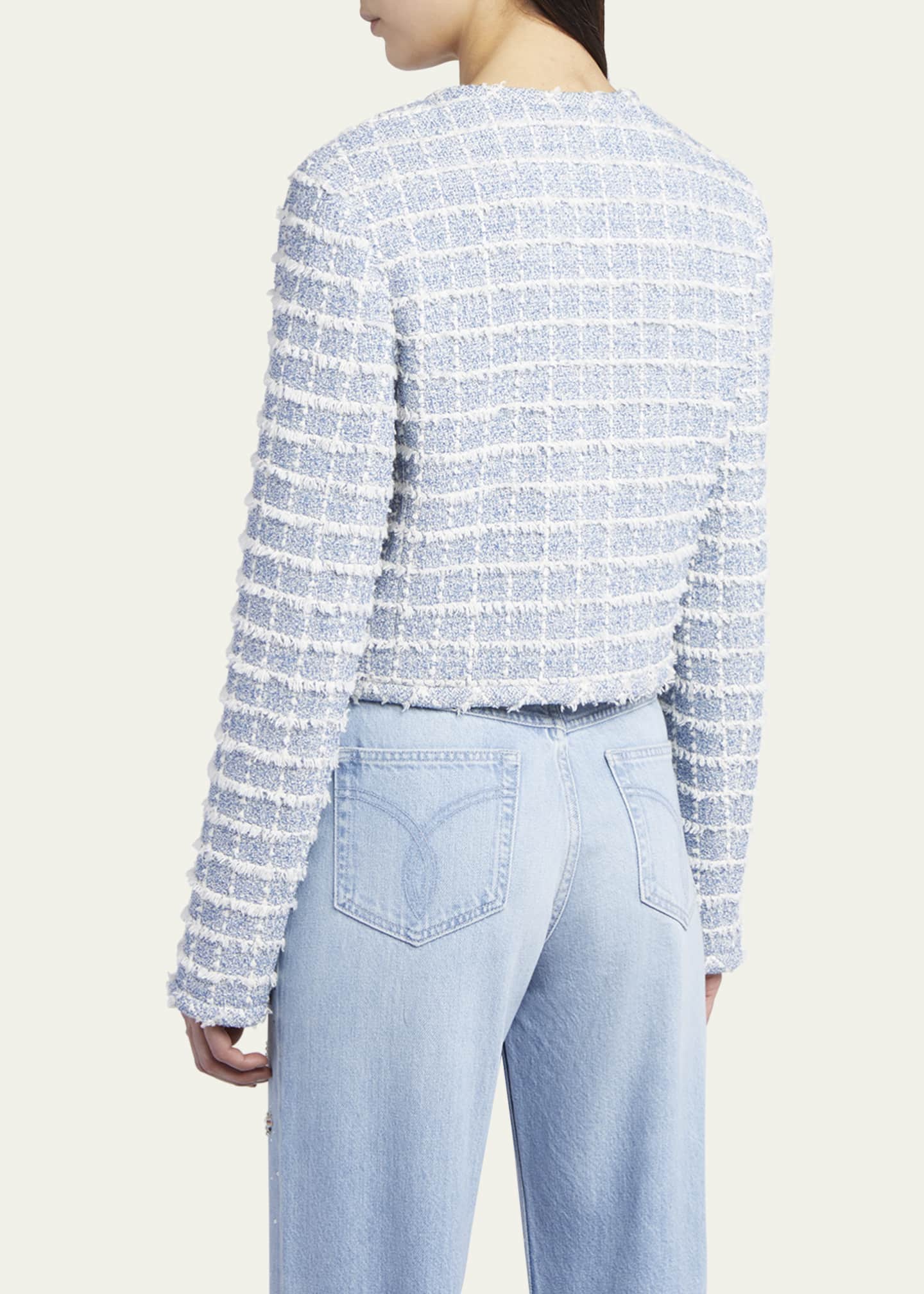 Versace Boucle Windowpane Tweed Jacket Image 3 of 5