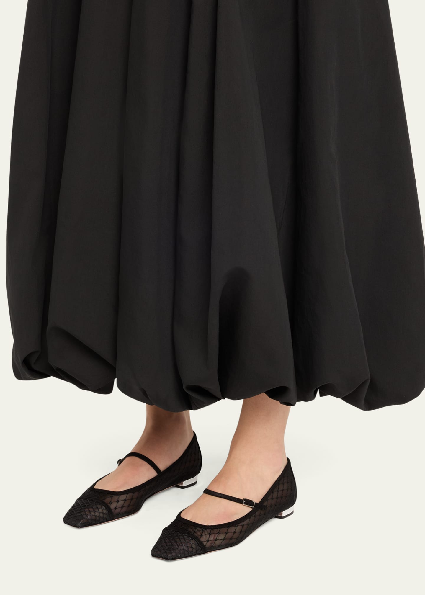 Aquazzura Fishnet Suede Juliette Ballerina Flats Image 2 of 6