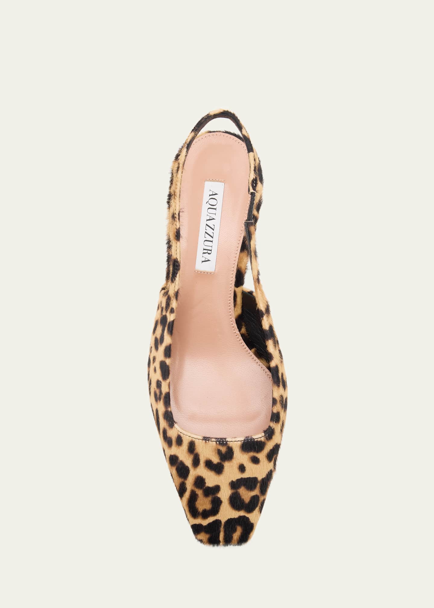 Aquazzura Ginza Leopard-Print Pony Hair Slingback Pumps