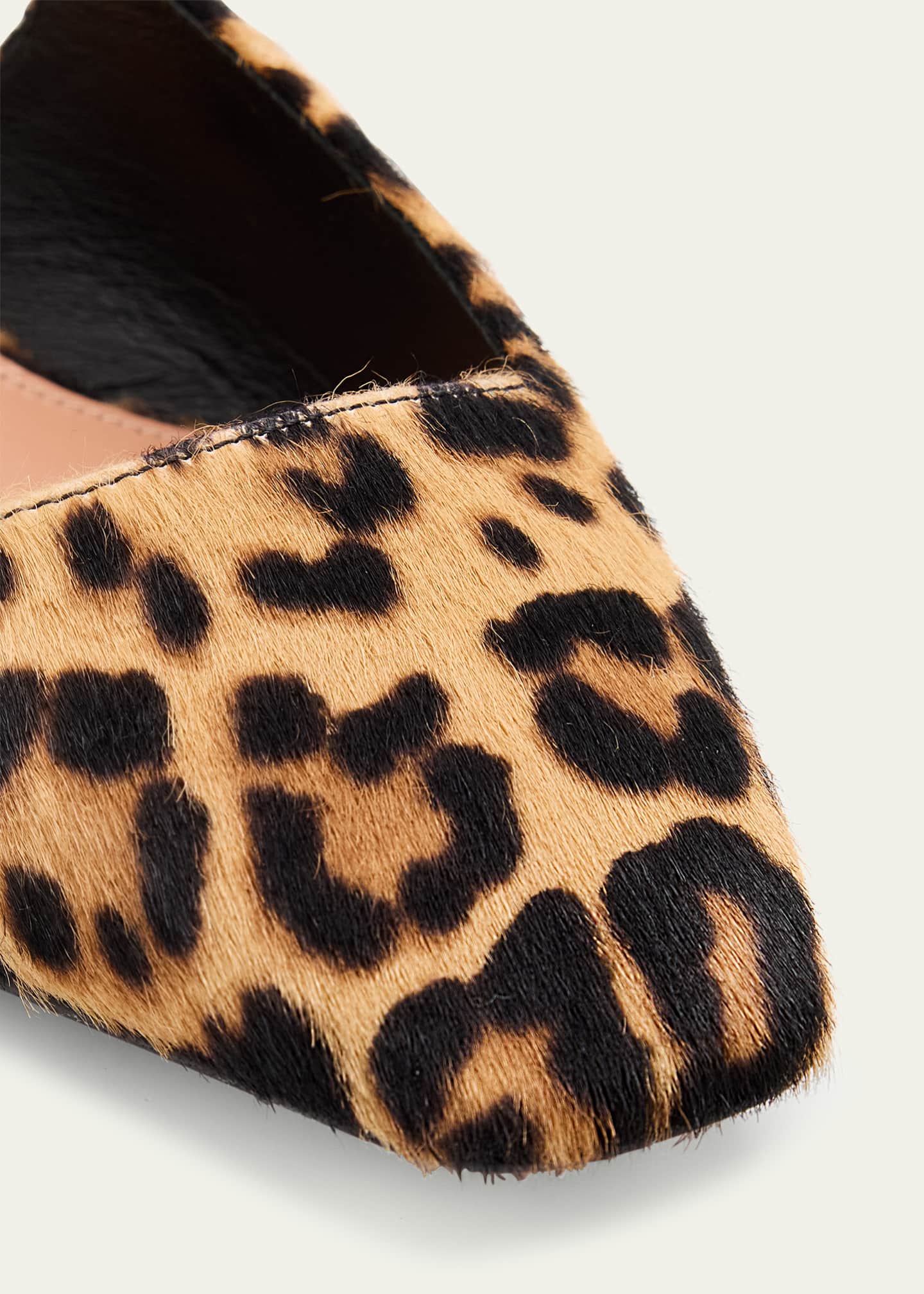 Aquazzura Ginza Leopard-Print Pony Hair Slingback Pumps