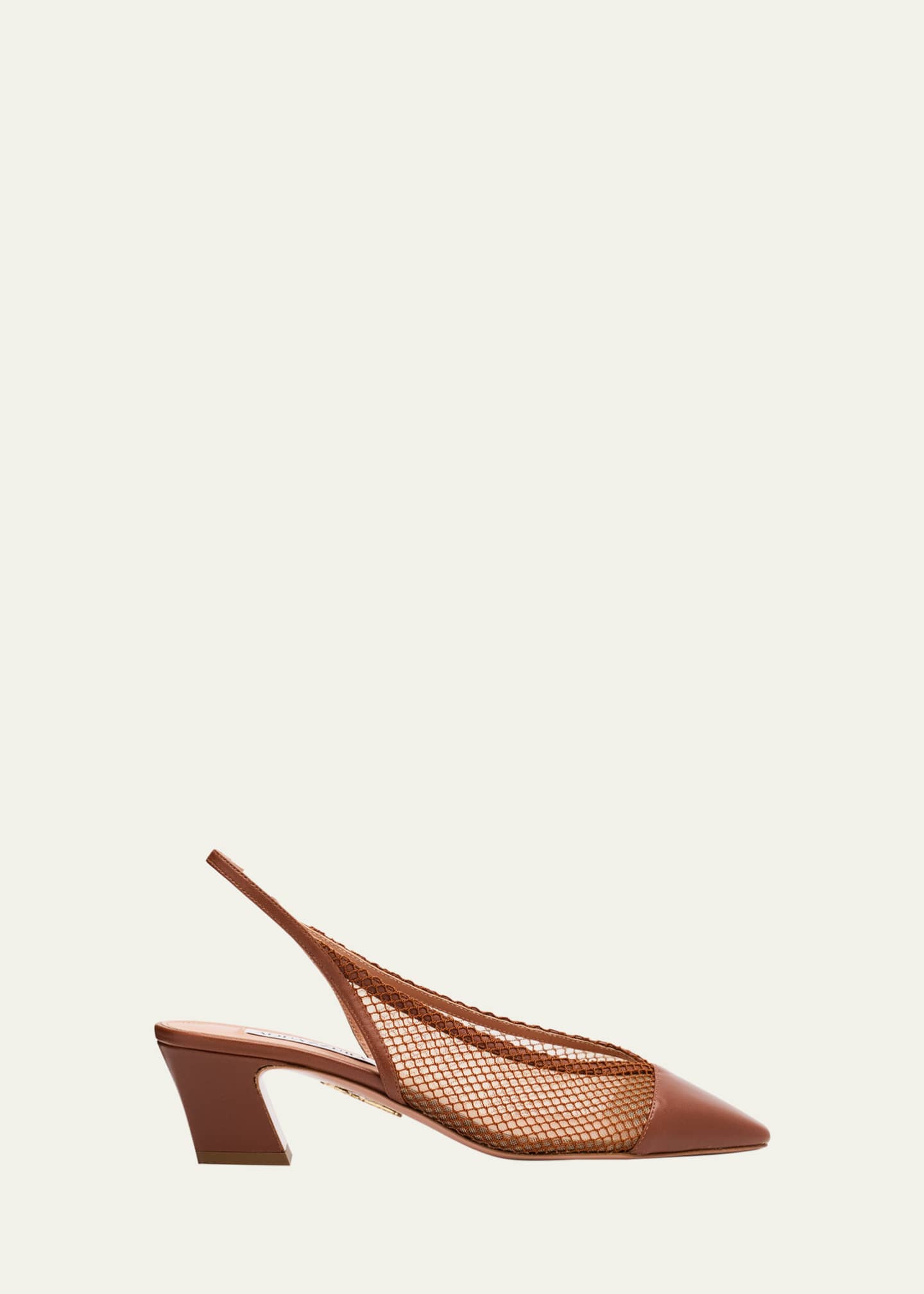 シューズ・サンダルその他 Aquazzura Margot black slingbacks in mesh and leather Aquazzura Margot Net Mesh Slingback Pumps - Bergdorf Goodman
