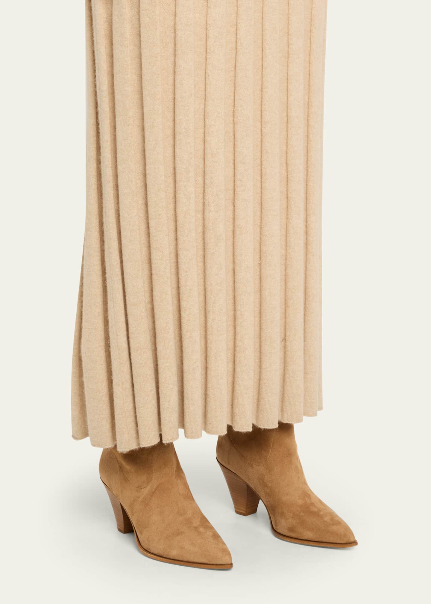 Aquazzura Boogie Suede Cowboy Booties Image 2 of 6
