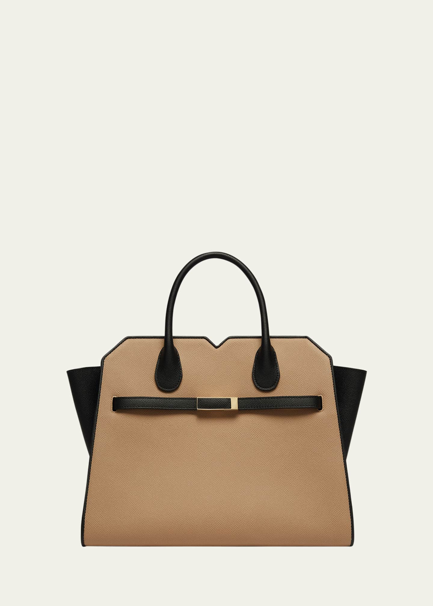 Valextra Milano Bicolor Leather Top-Handle Bag - Bergdorf
