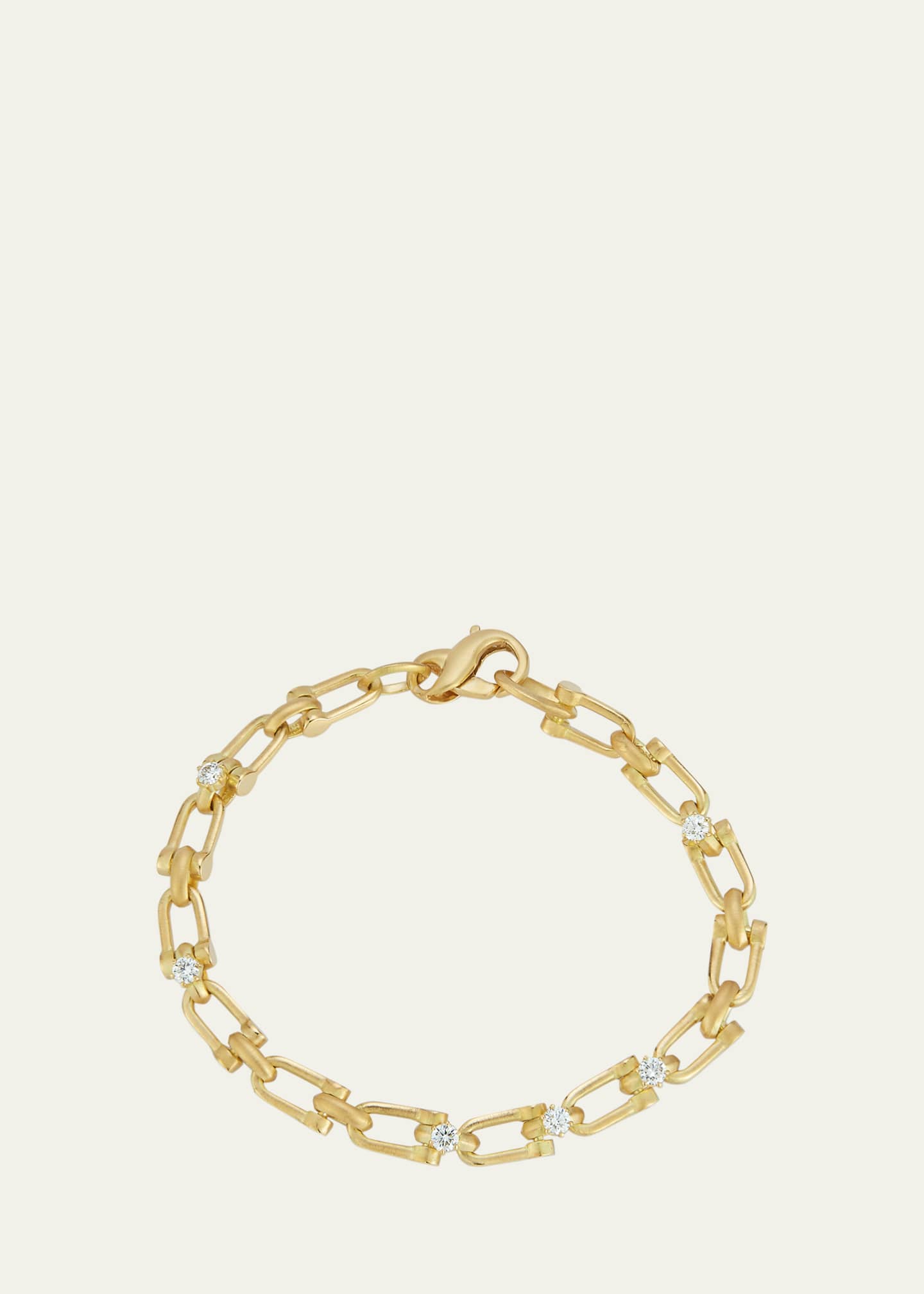 Jade Trau Georgina Diamond Link Chain Bracelet 6.5"L Image 1 of 4
