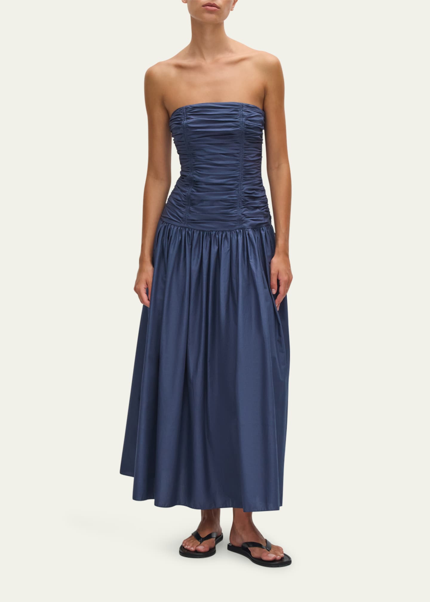 Matteau Gathered Strapless Drop-Waist Dress Image 2 of 4