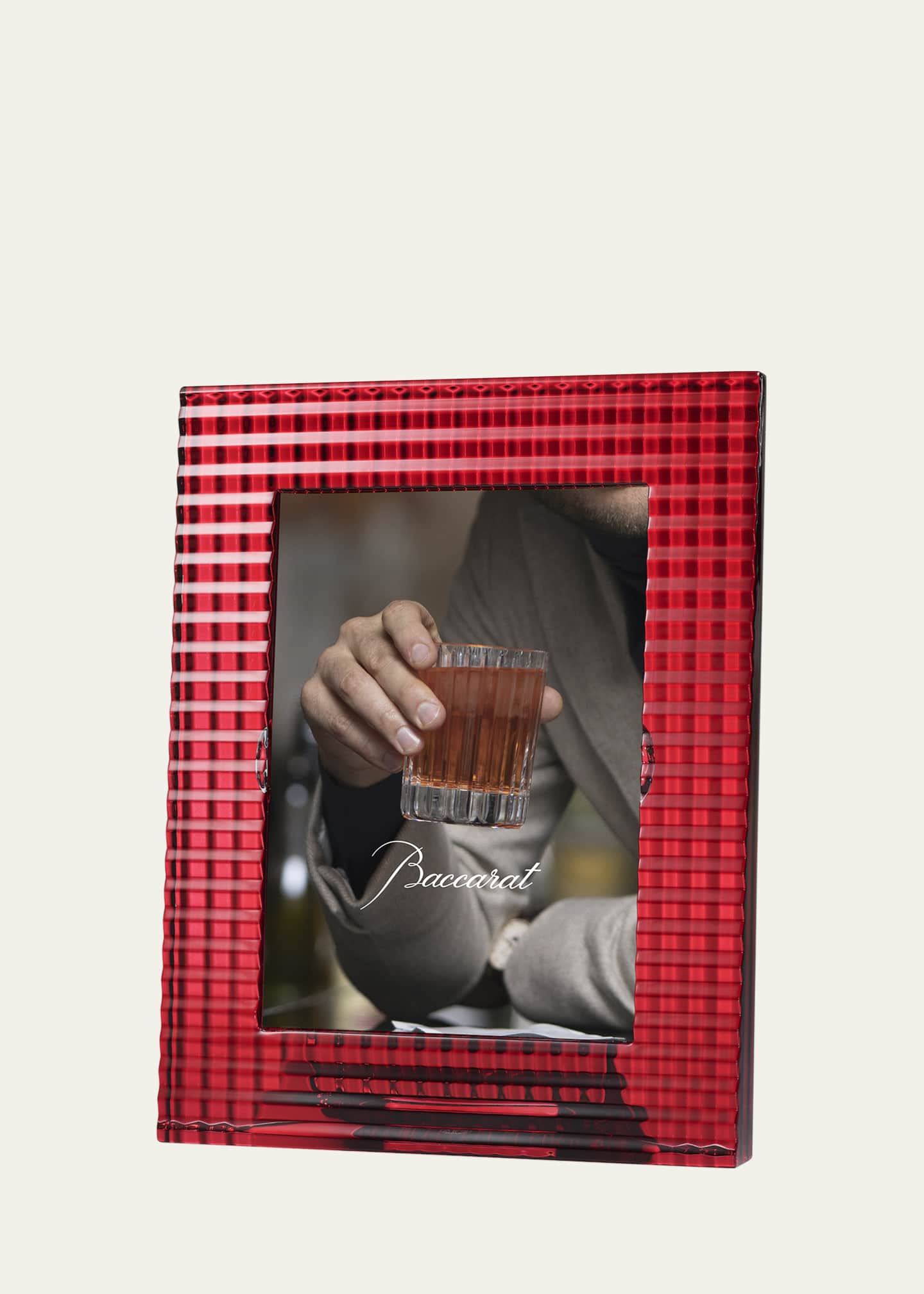 Baccarat Eye Red Crystal Frame, 5" x 7"