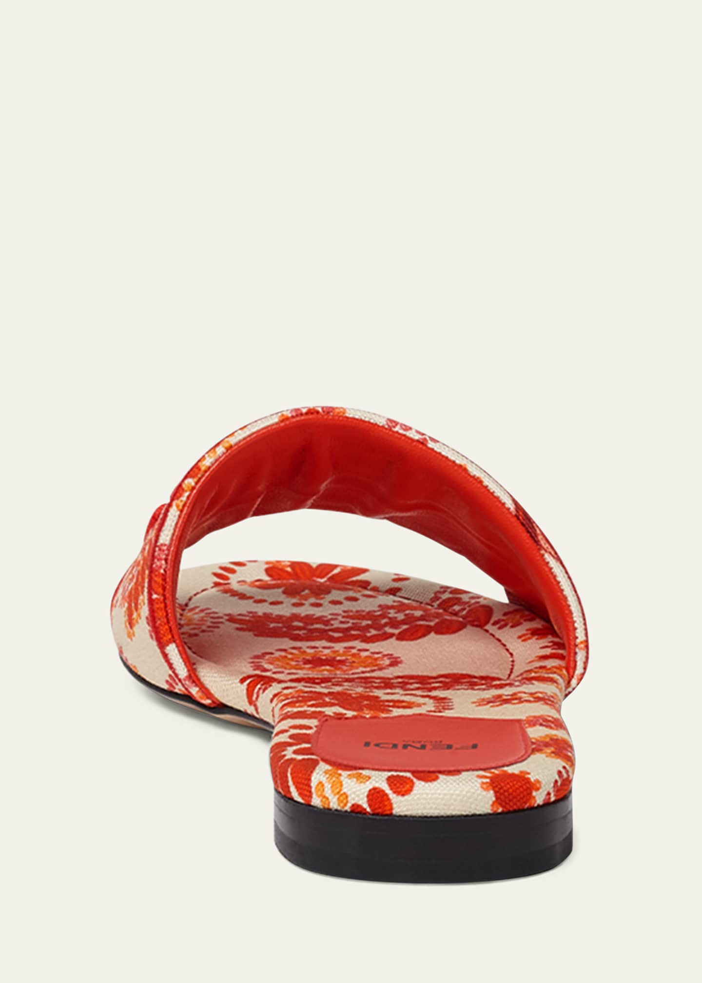 Sunchine Bandana Print Canvas Flat Slide Sandals