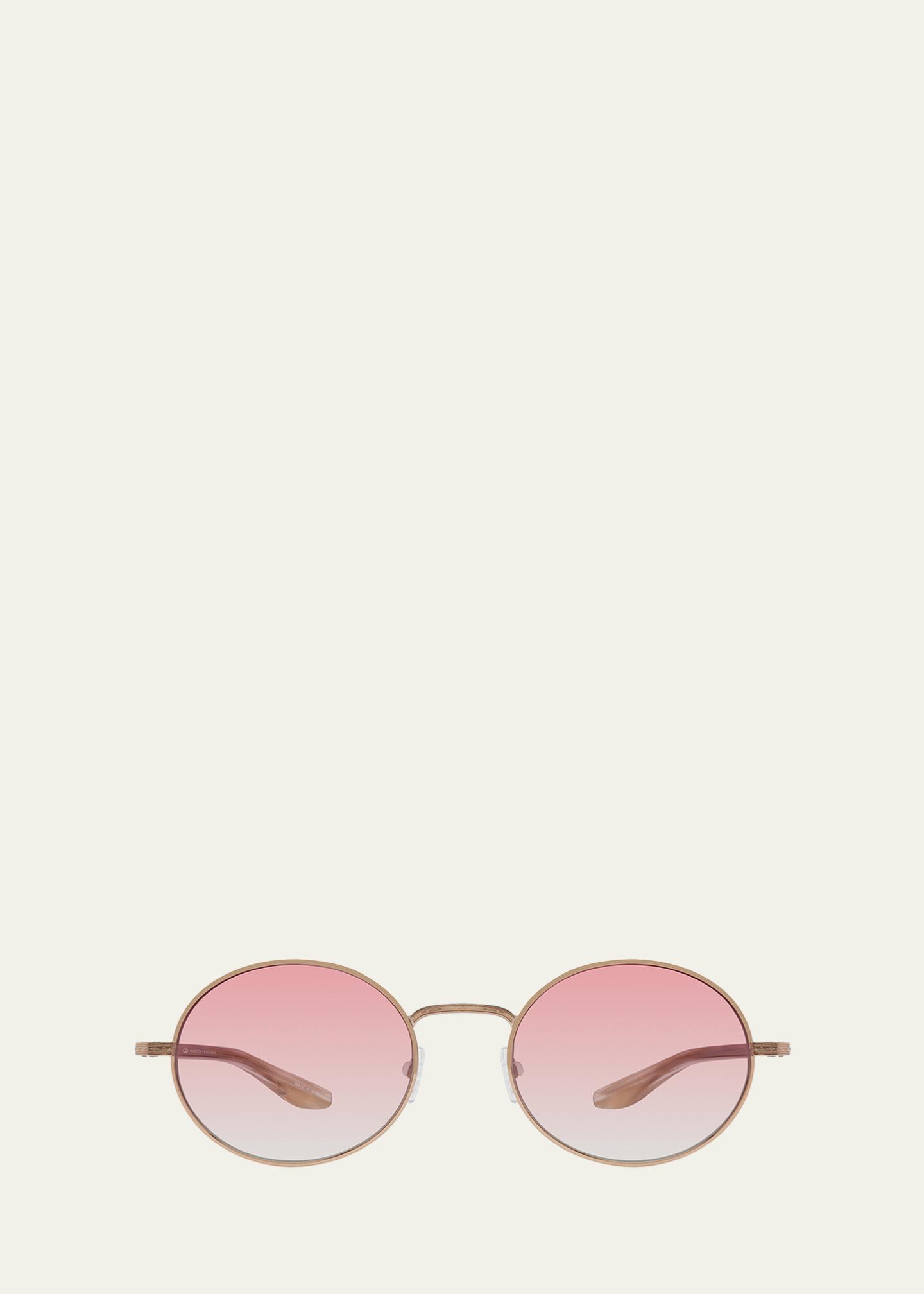 Barton Perreira Anamcara Metal Oval Sunglasses - Bergdorf 