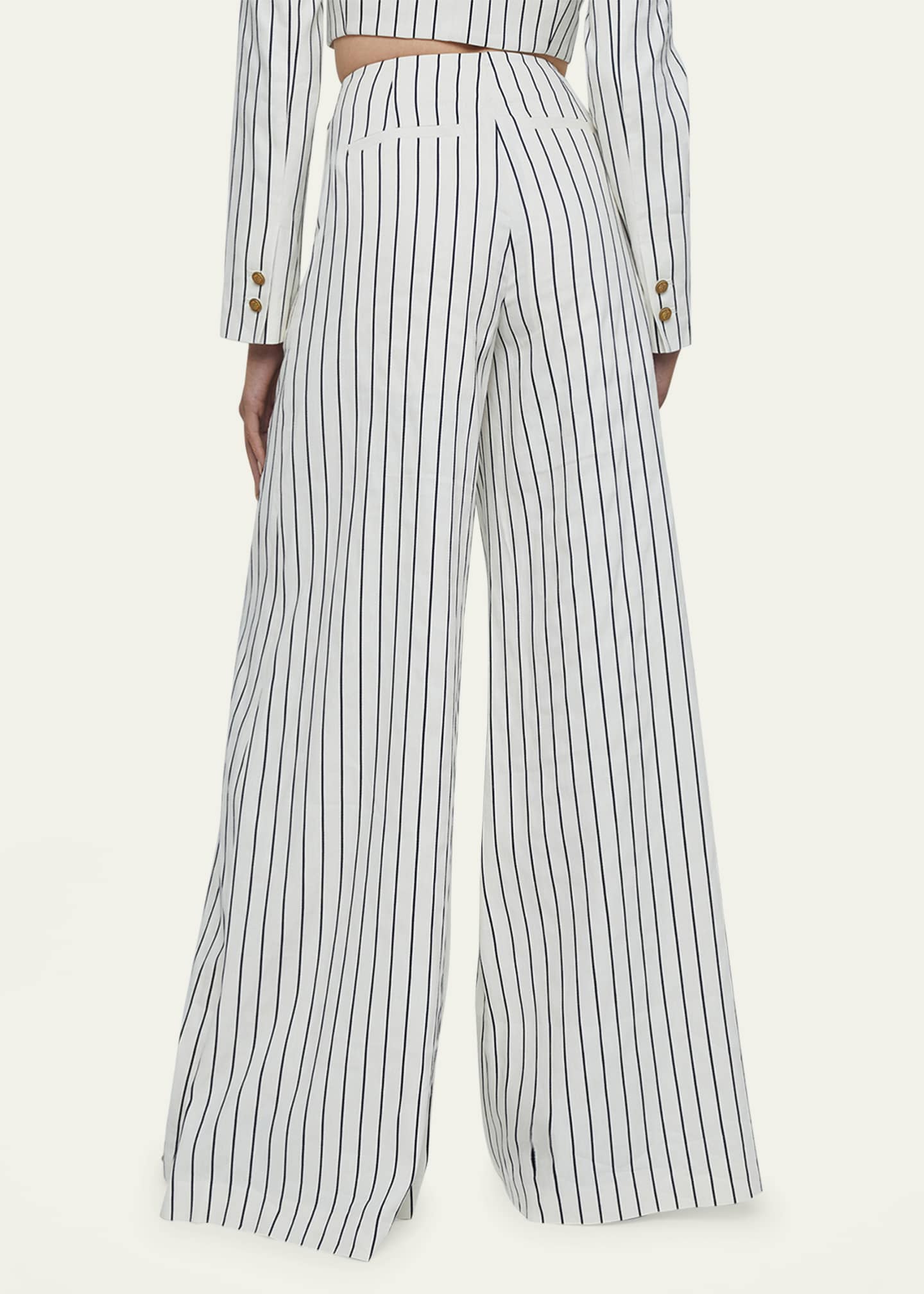 L'Agence Kingston Striped Wide-Leg Pants Image 3 of 4