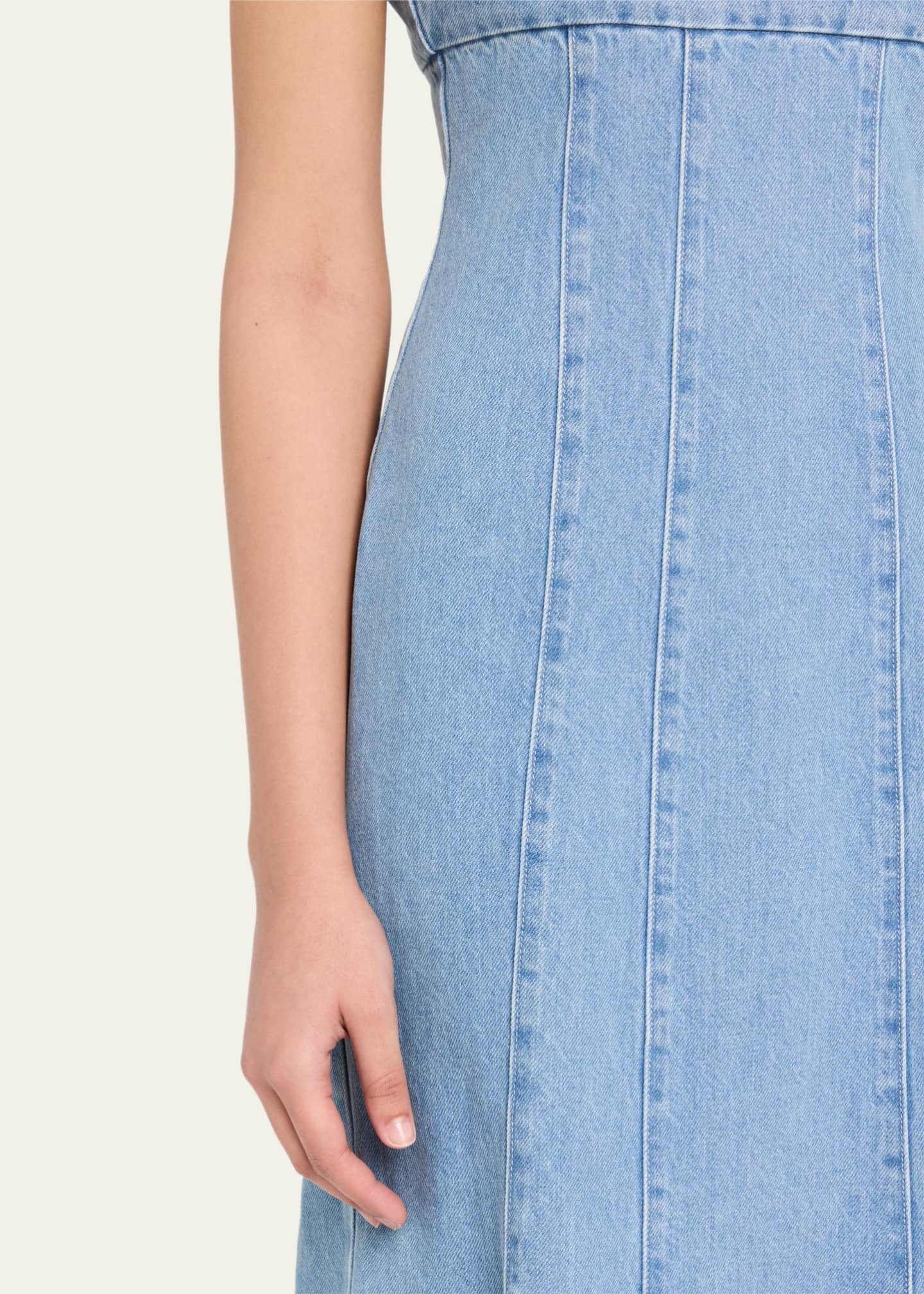 Toccin Josephine Sculpted Denim Midi Dress Image 5 of 5