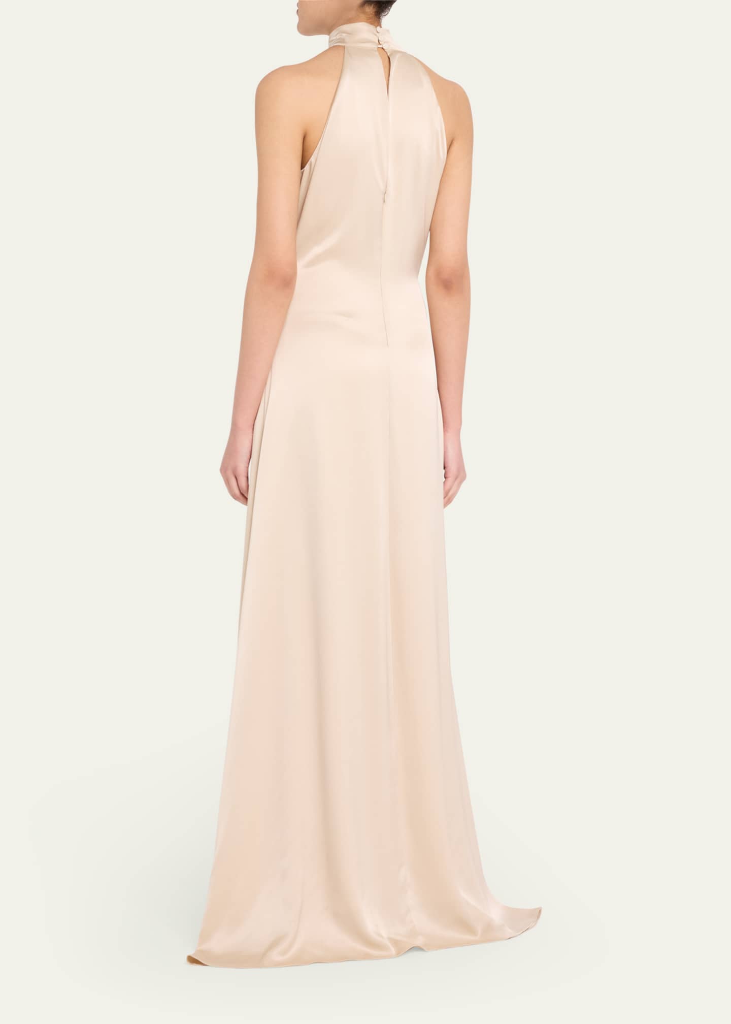 Toccin Jocelyn Tie-Front Satin Maxi Dress Image 3 of 5