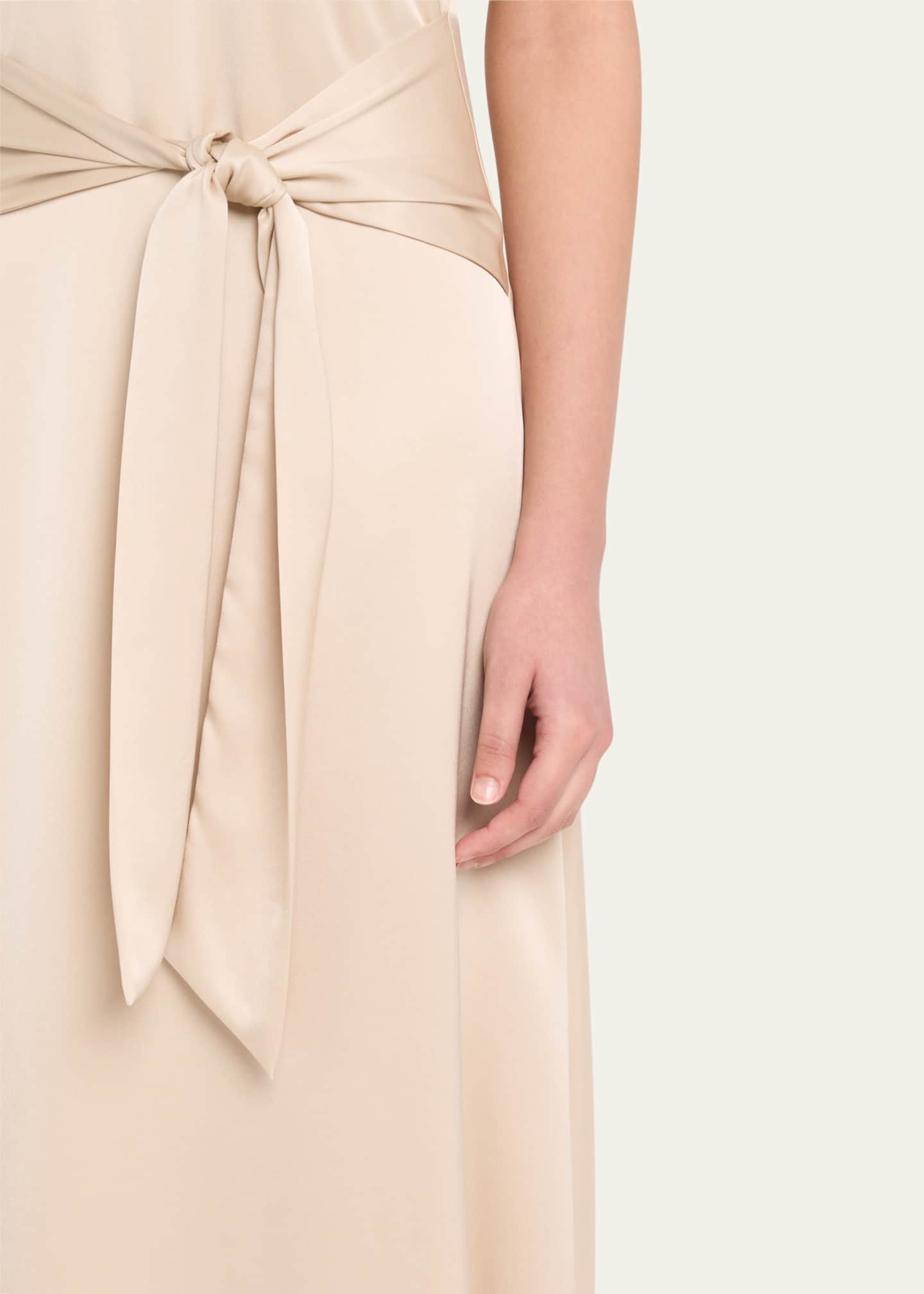 Toccin Jocelyn Tie-Front Satin Maxi Dress Image 5 of 5