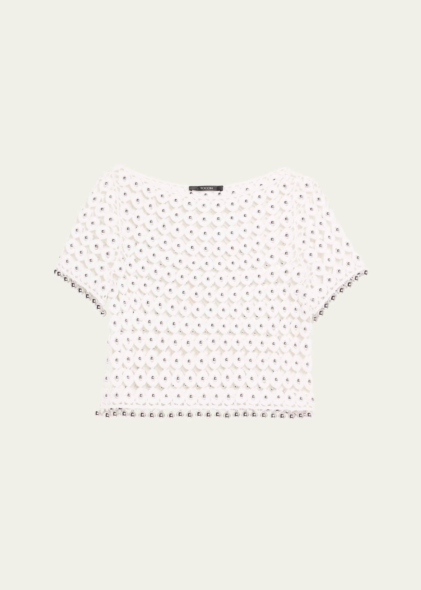 Toccin Coco Boat-Neck Crochet Top Image 1 of 5