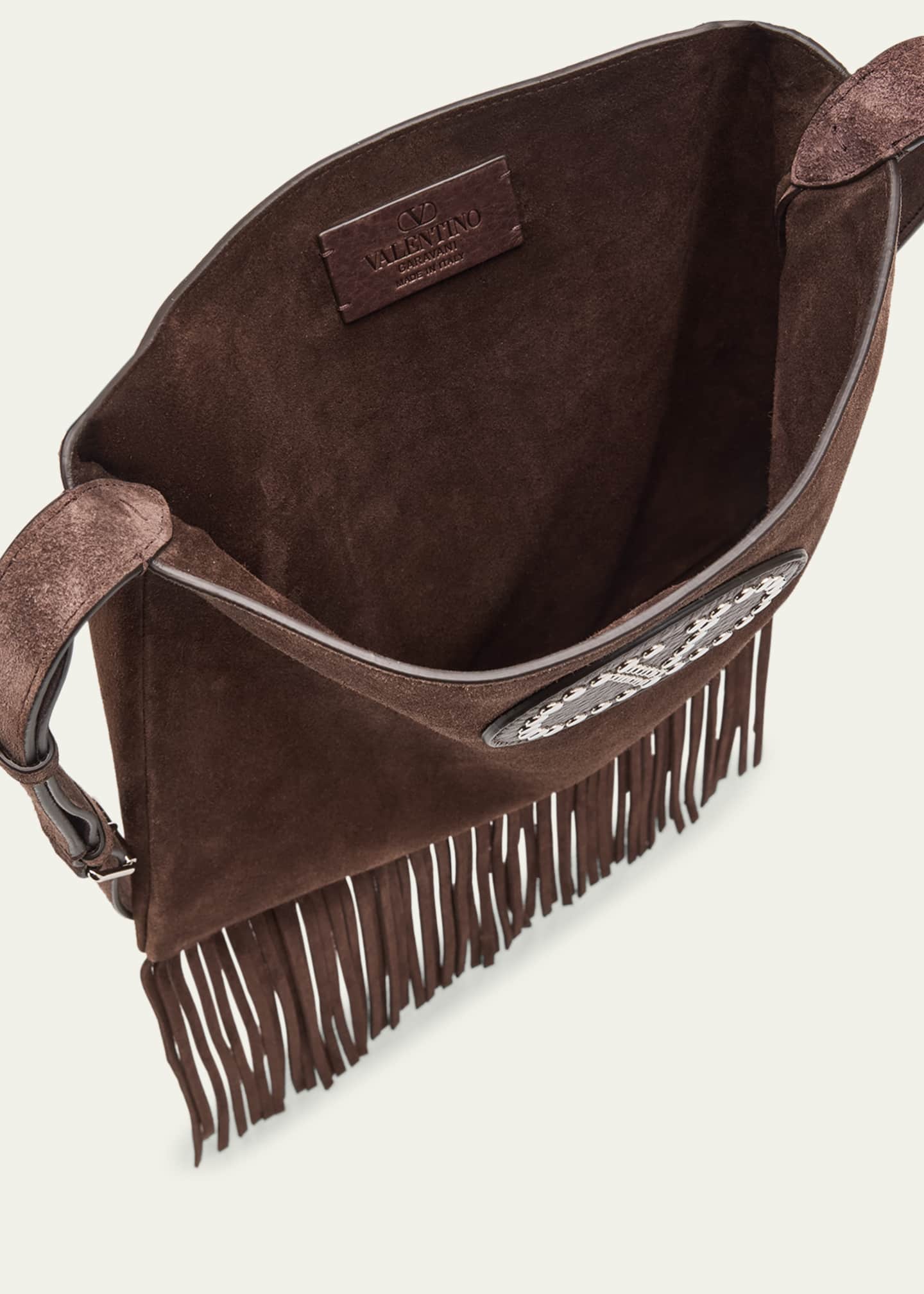 Valentino Garavani Nellcote Fringe Suede Crossbody Bag Image 4 of 6