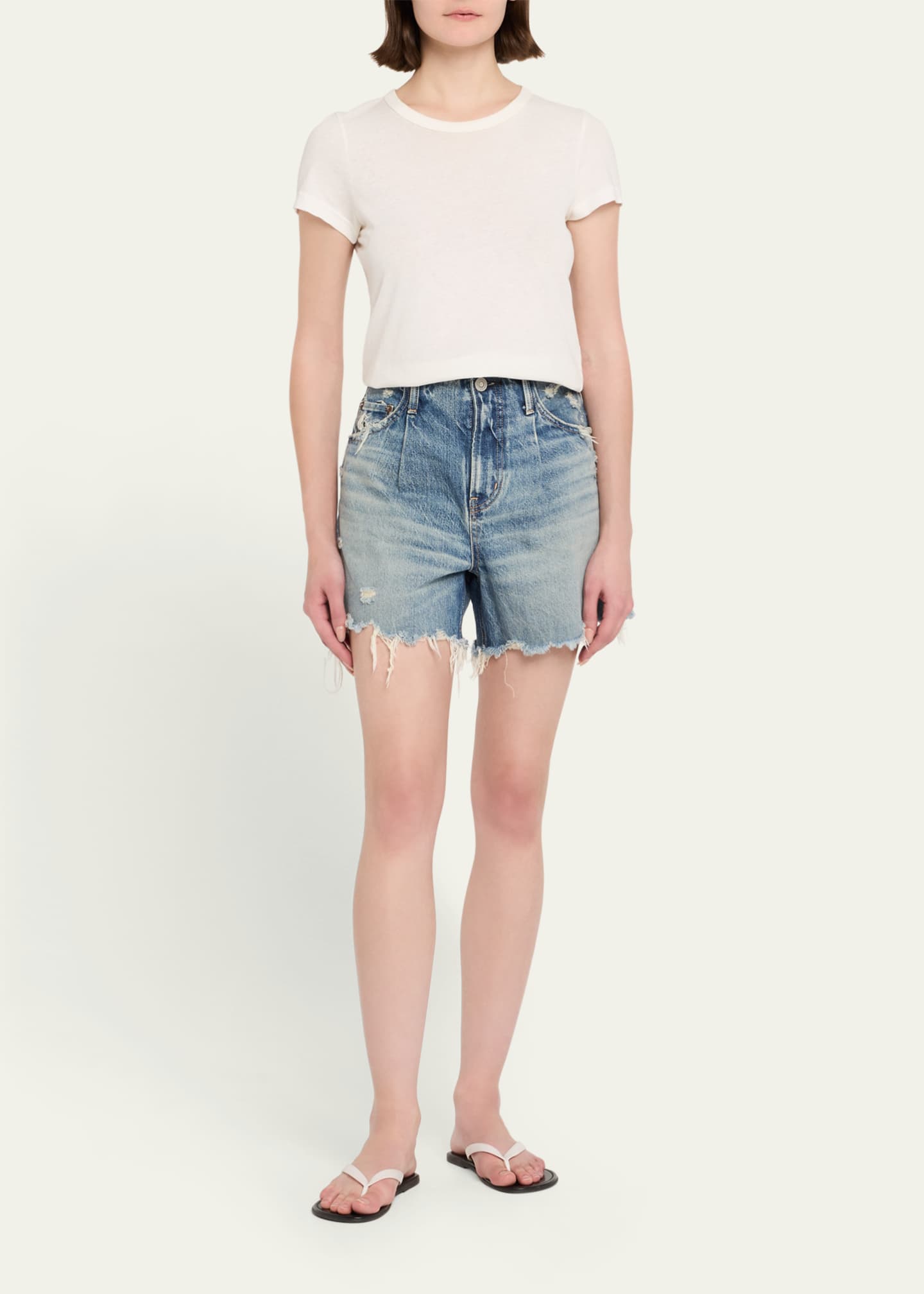 MOUSSY VINTAGE Ludlow Distressed Denim Shorts Image 2 of 5