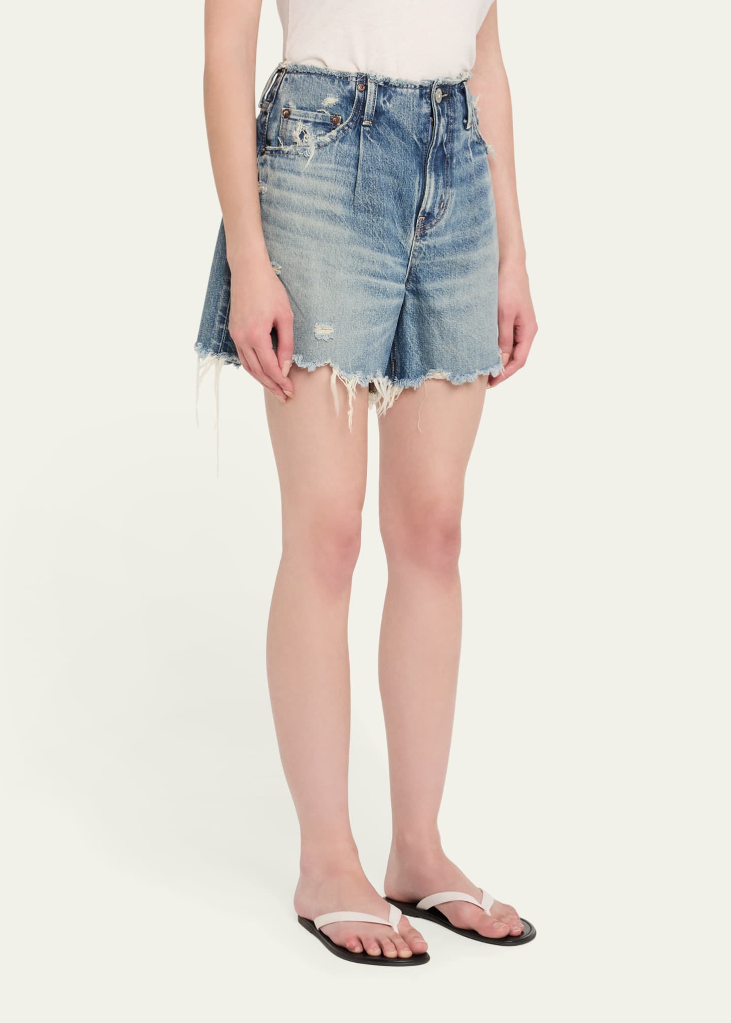 MOUSSY VINTAGE Ludlow Distressed Denim Shorts Image 4 of 5
