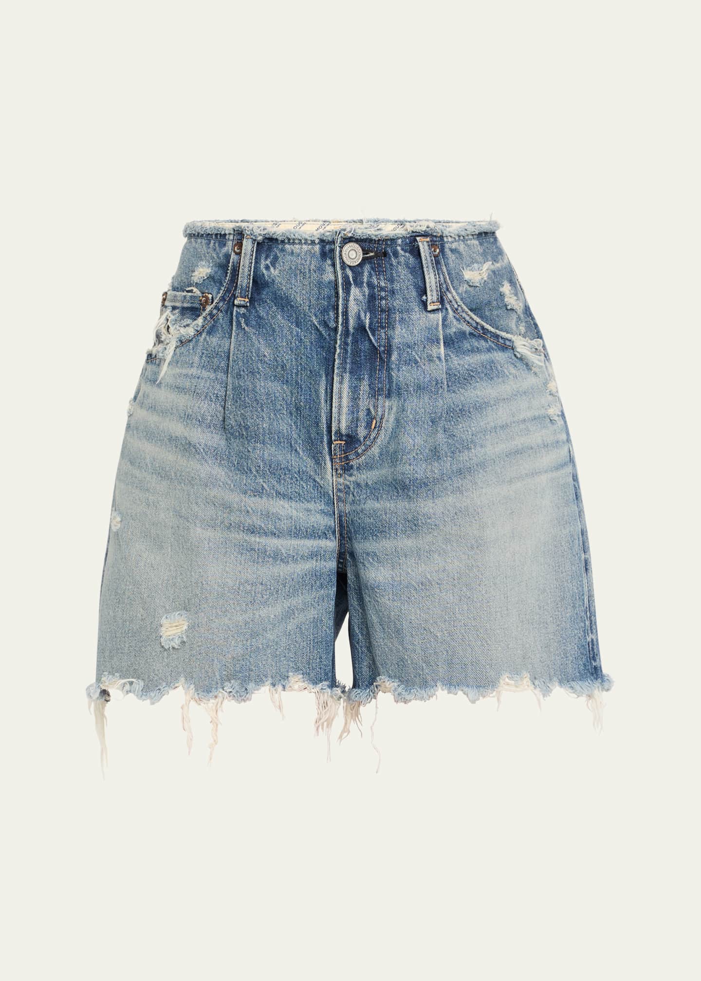 MOUSSY VINTAGE Ludlow Distressed Denim Shorts Image 1 of 5