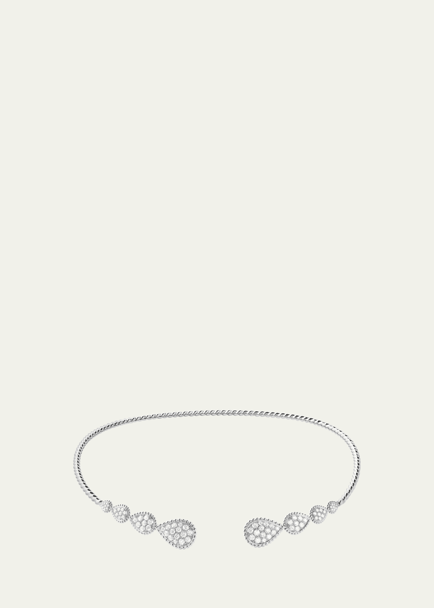 Boucheron Serpent Boheme 18K White Gold Diamond Choker Necklace