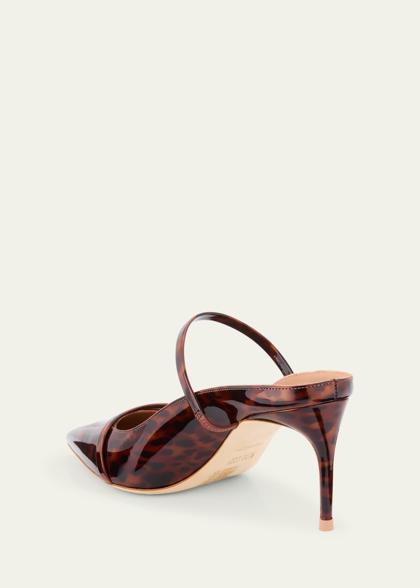Malone Souliers Aurora Leopard Patent Leather Mules Image 4 of 6
